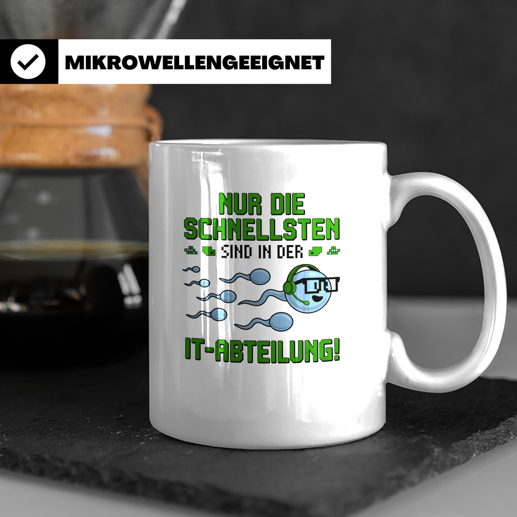 IT Abteilung Kaffeetasse - Nur die Schnellsten Nerdtasse - I – Weiß [farbe:weiß]