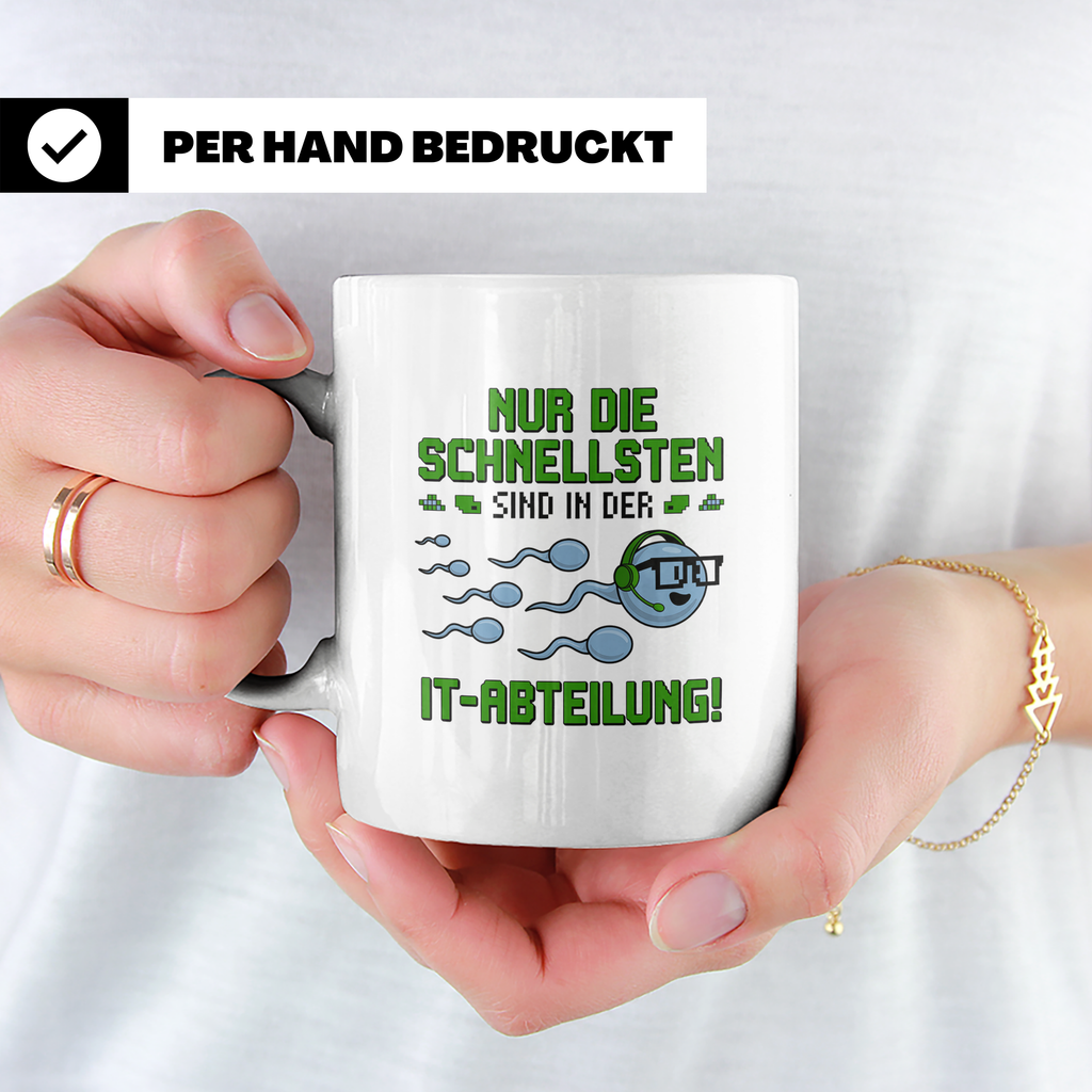IT Abteilung Kaffeetasse - Nur die Schnellsten Nerdtasse - I – Weiß [farbe:weiß]