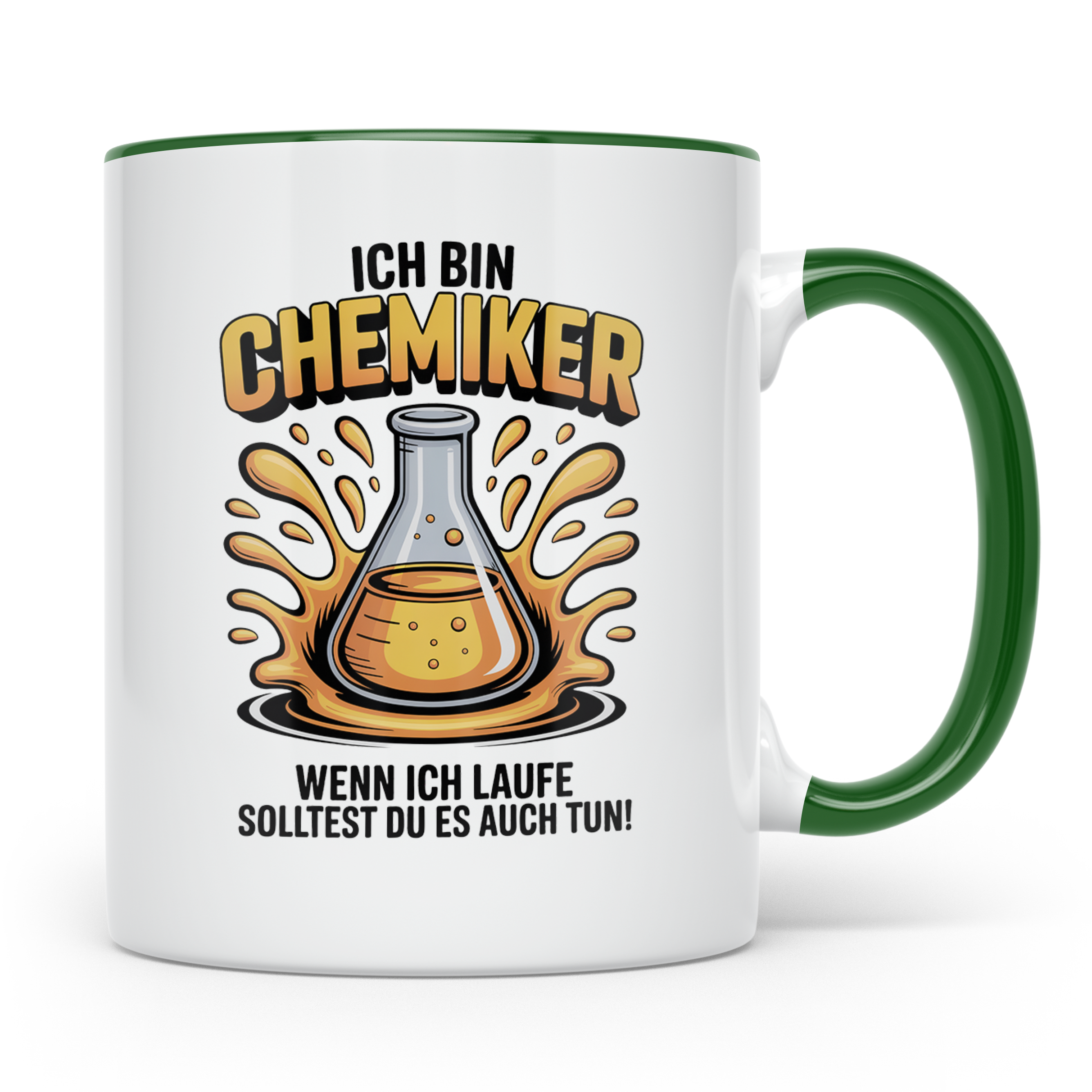 Chemiker Tasse - Labortechnik Sprüche, Chemie Studenten, Lab – Grün [farbe:grün]