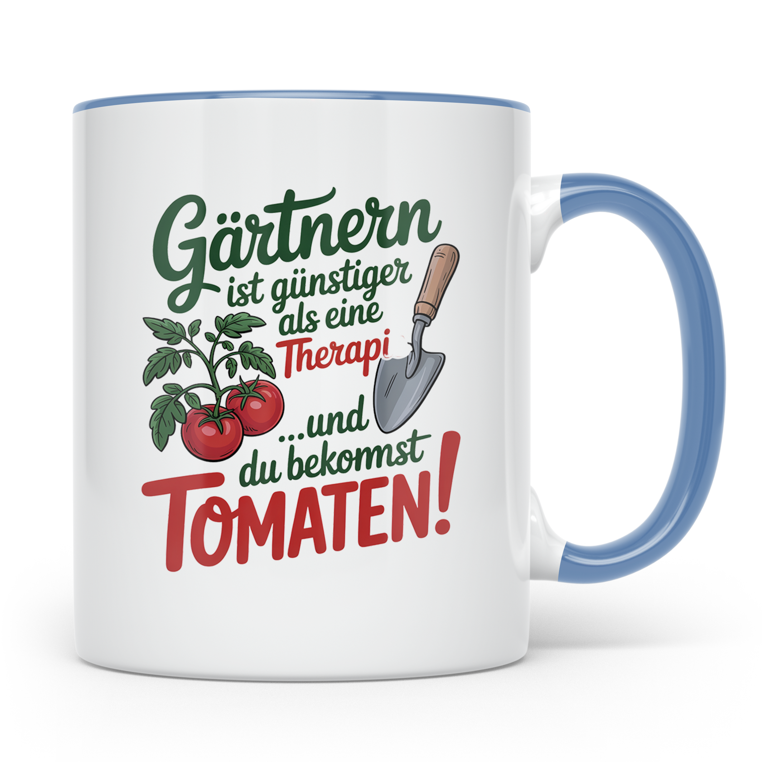 Gärtnern Therapie Tomaten Kaffeetasse - Gartenarbeit Gärtner – Blau [farbe:blau]
