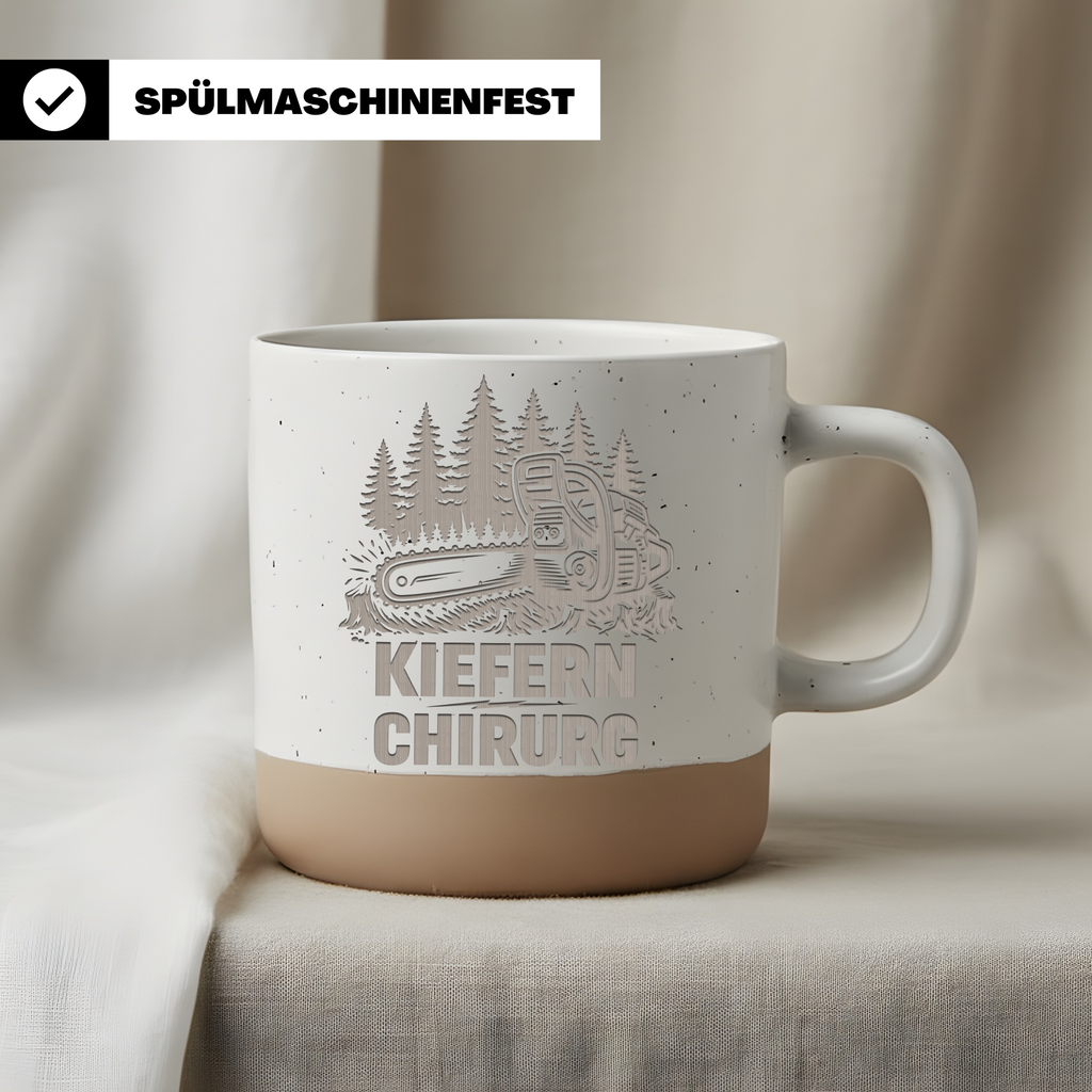 Kiefern Chirurg Tasse Lustiges Geschenk Holzfäller Kaffeetasse Waldarb – Bild 3