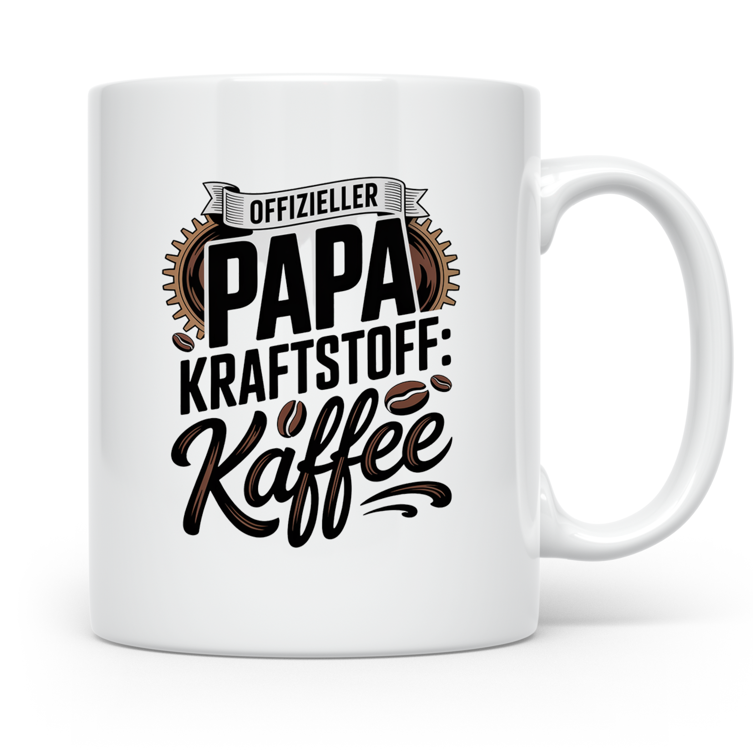 Papa Kraftstoff Kaffee Tasse - Vatertag Geschenkidee für Kaf – Weiß [farbe:weiß]