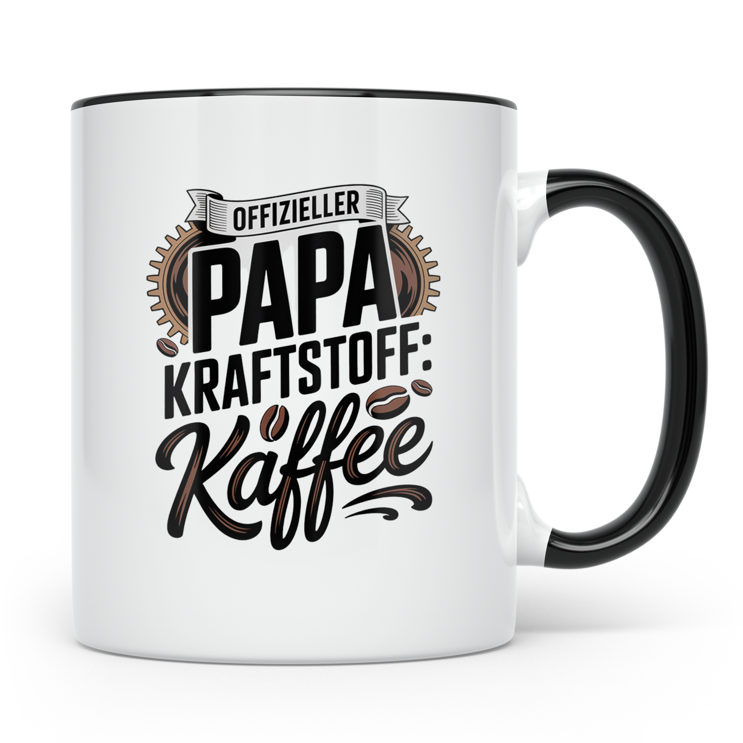 Papa Kraftstoff Kaffee Tasse - Vatertag Geschenkidee für Kaf – Schwarz [farbe:schwarz]