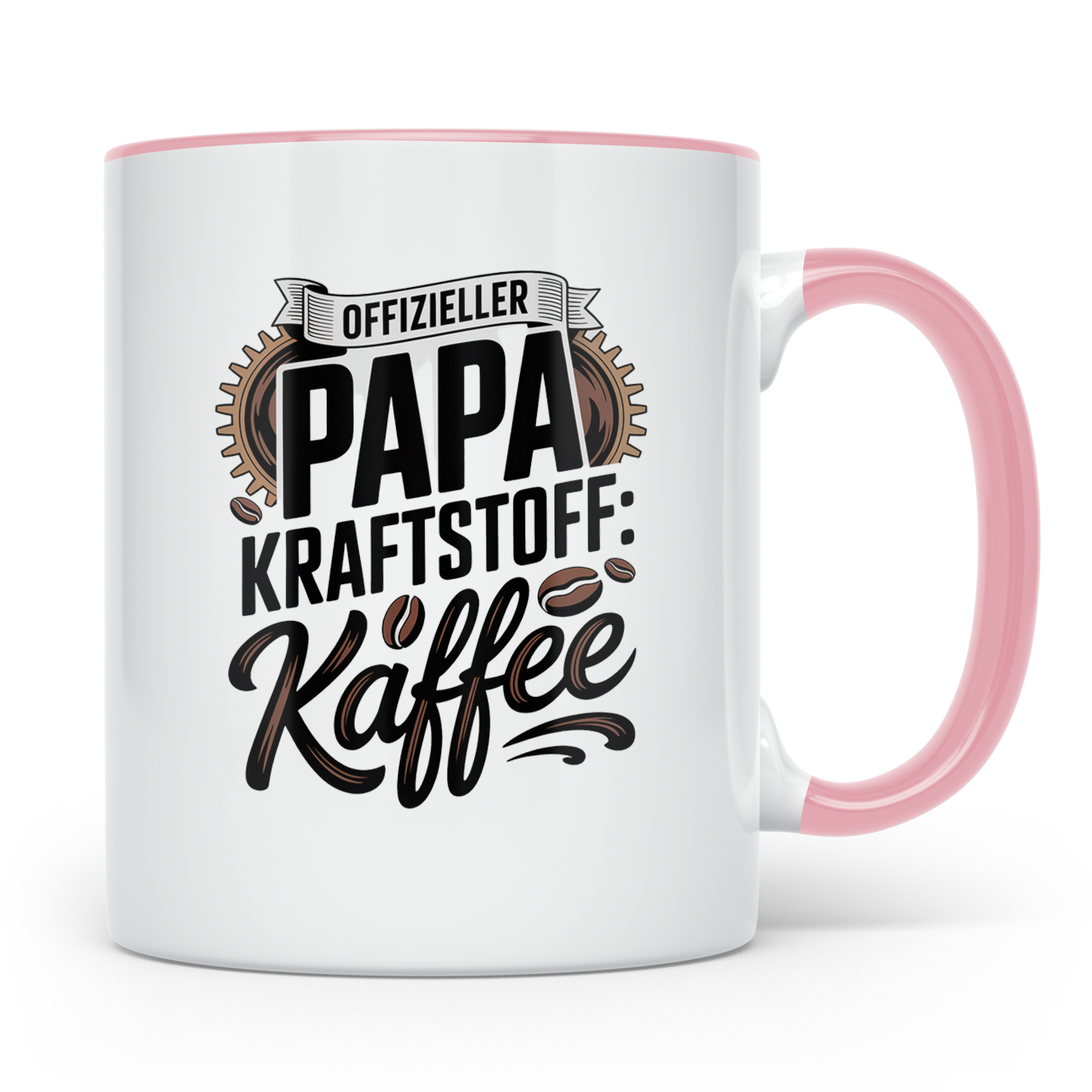 Papa Kraftstoff Kaffee Tasse - Vatertag Geschenkidee für Kaf – Rosa [farbe:rosa]