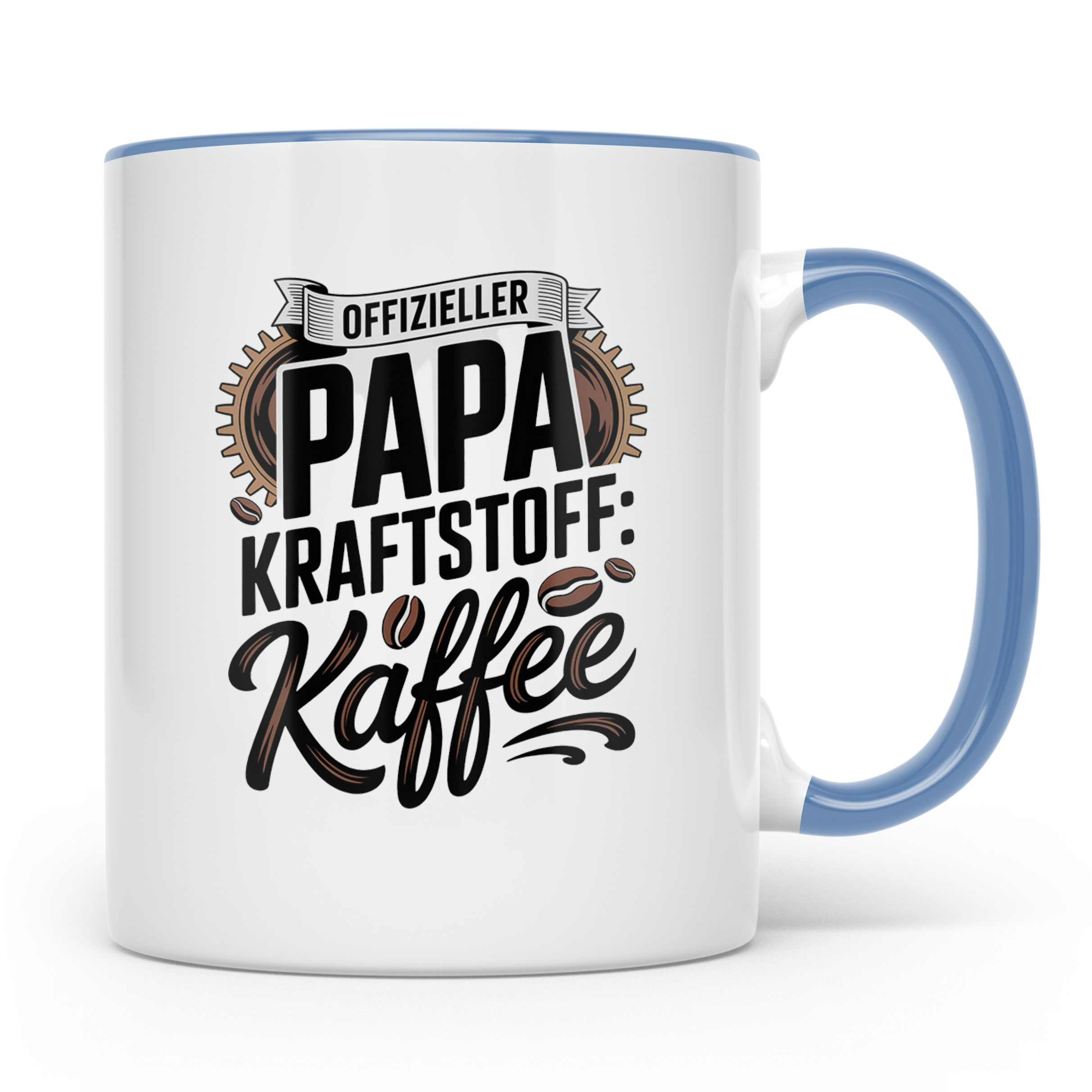 Papa Kraftstoff Kaffee Tasse - Vatertag Geschenkidee für Kaf – Blau [farbe:blau]