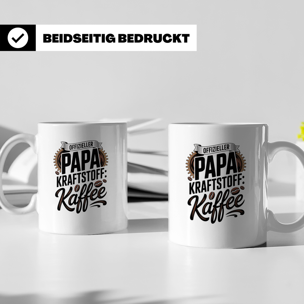 Papa Kraftstoff Kaffee Tasse - Vatertag Geschenkidee für Kaf – Weiß [farbe:weiß]