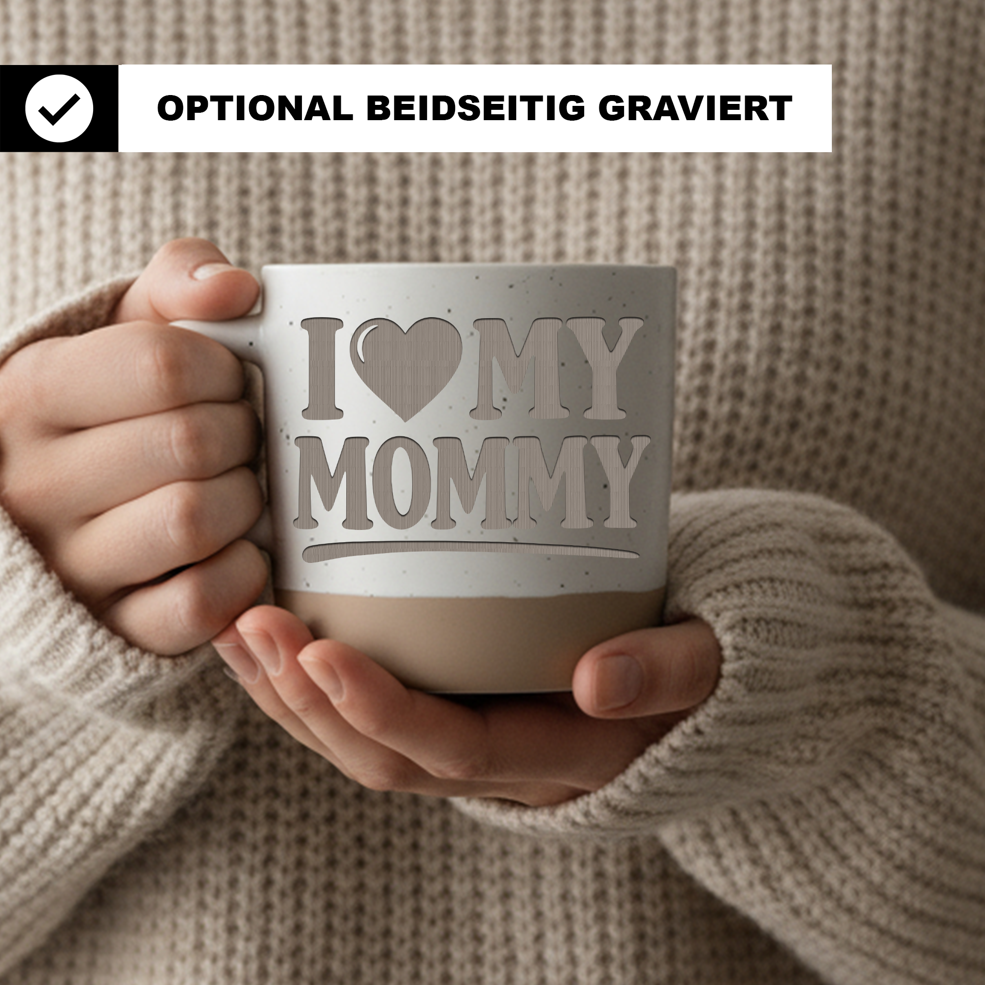 I Love My Mommy Tasse Geschenk für Mama Kaffeetasse Muttertag Becher B – Bild 2