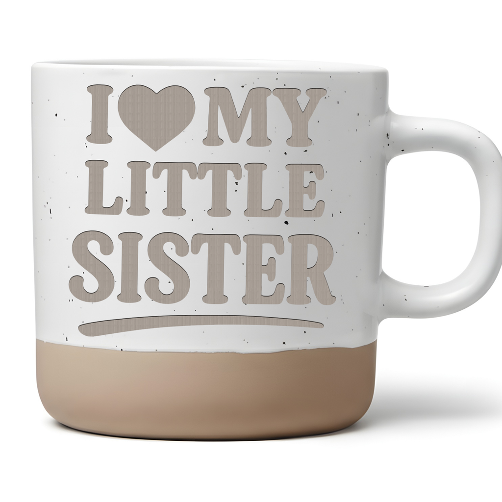 I Love My Little Sister Tasse Geschenk kleine Schwester Kaffeetasse Ge – Bild 1