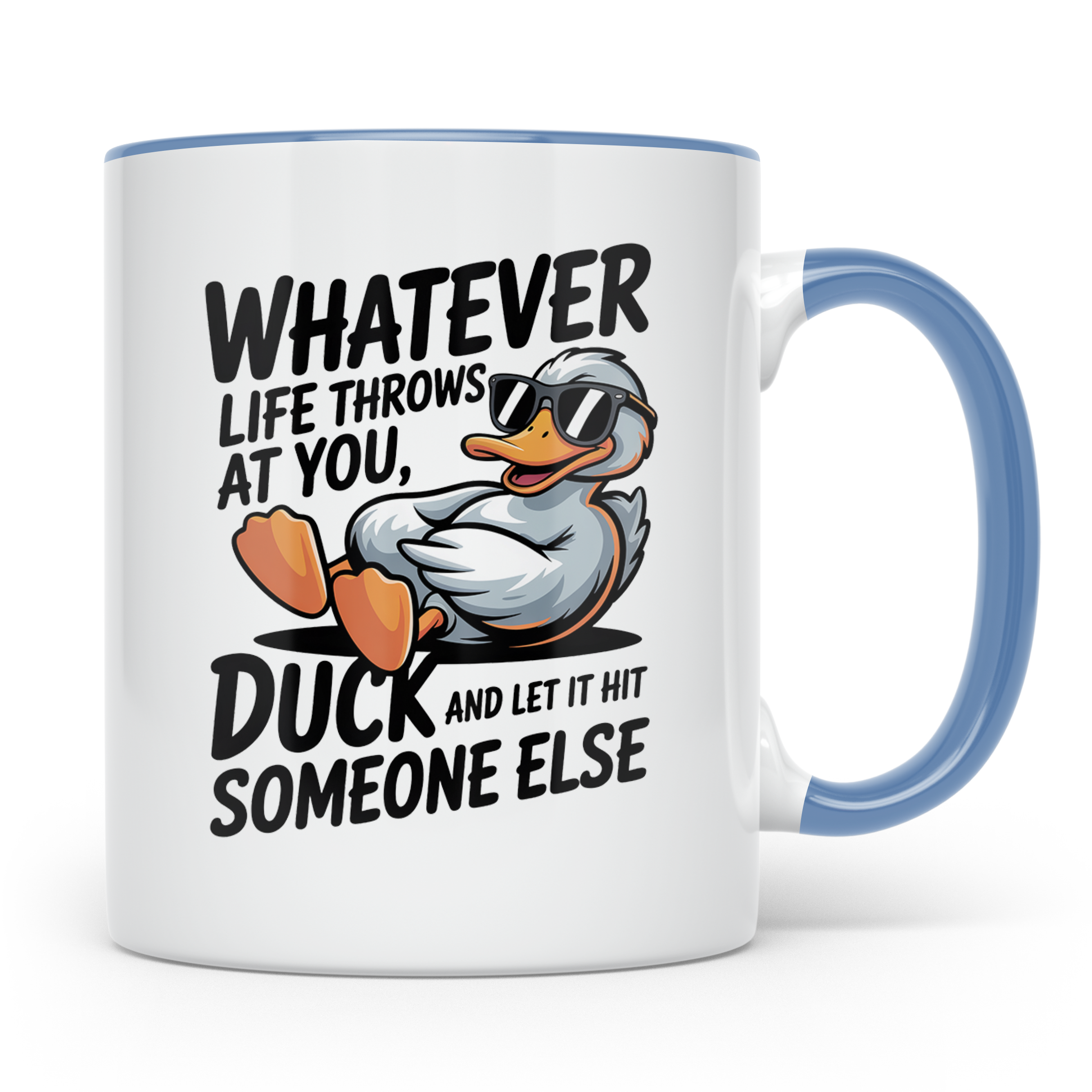 Duck Kaffeetasse - Lustiger Spruch für Entenliebhaber mit So – Blau [farbe:blau]