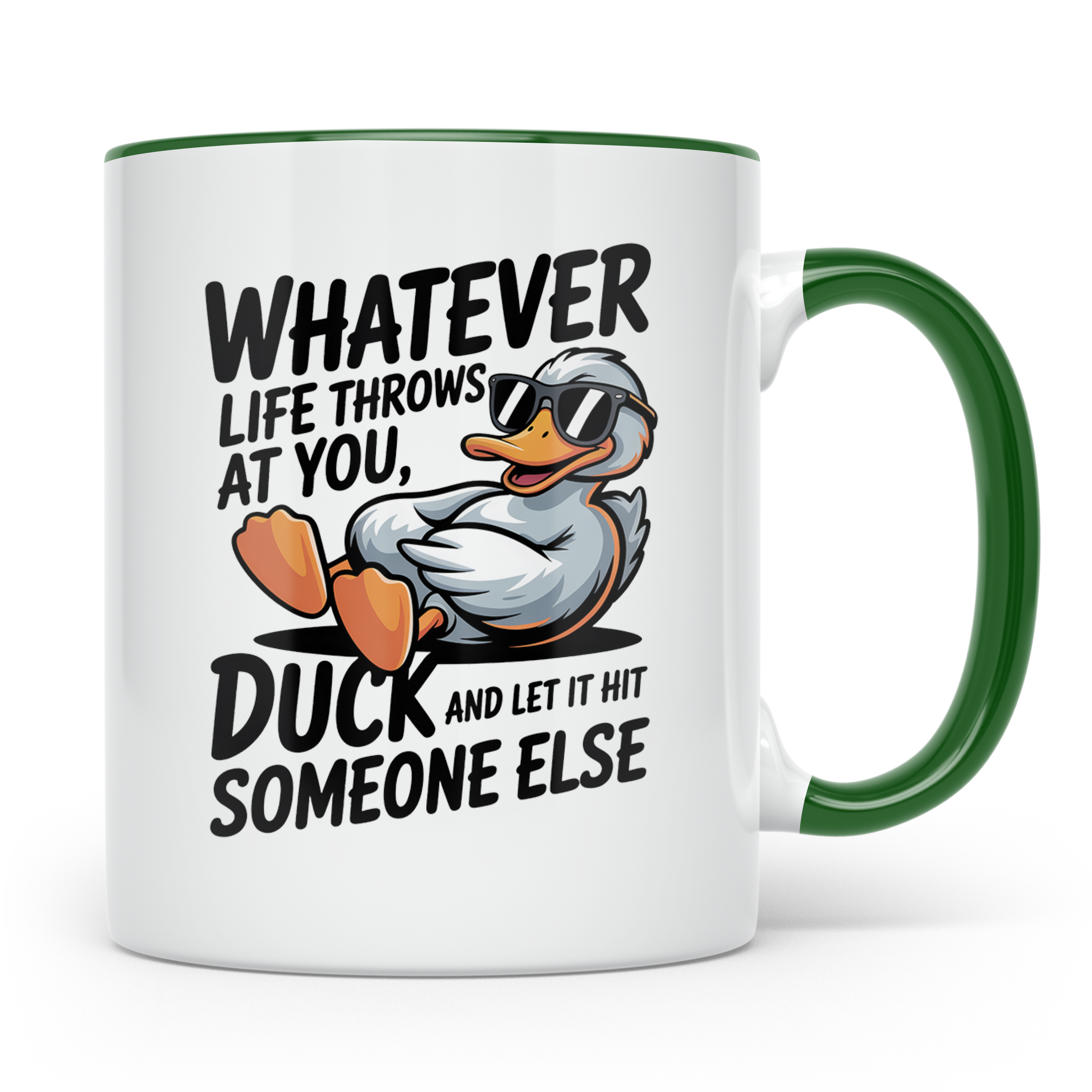Duck Kaffeetasse - Lustiger Spruch für Entenliebhaber mit So – Grün [farbe:grün]
