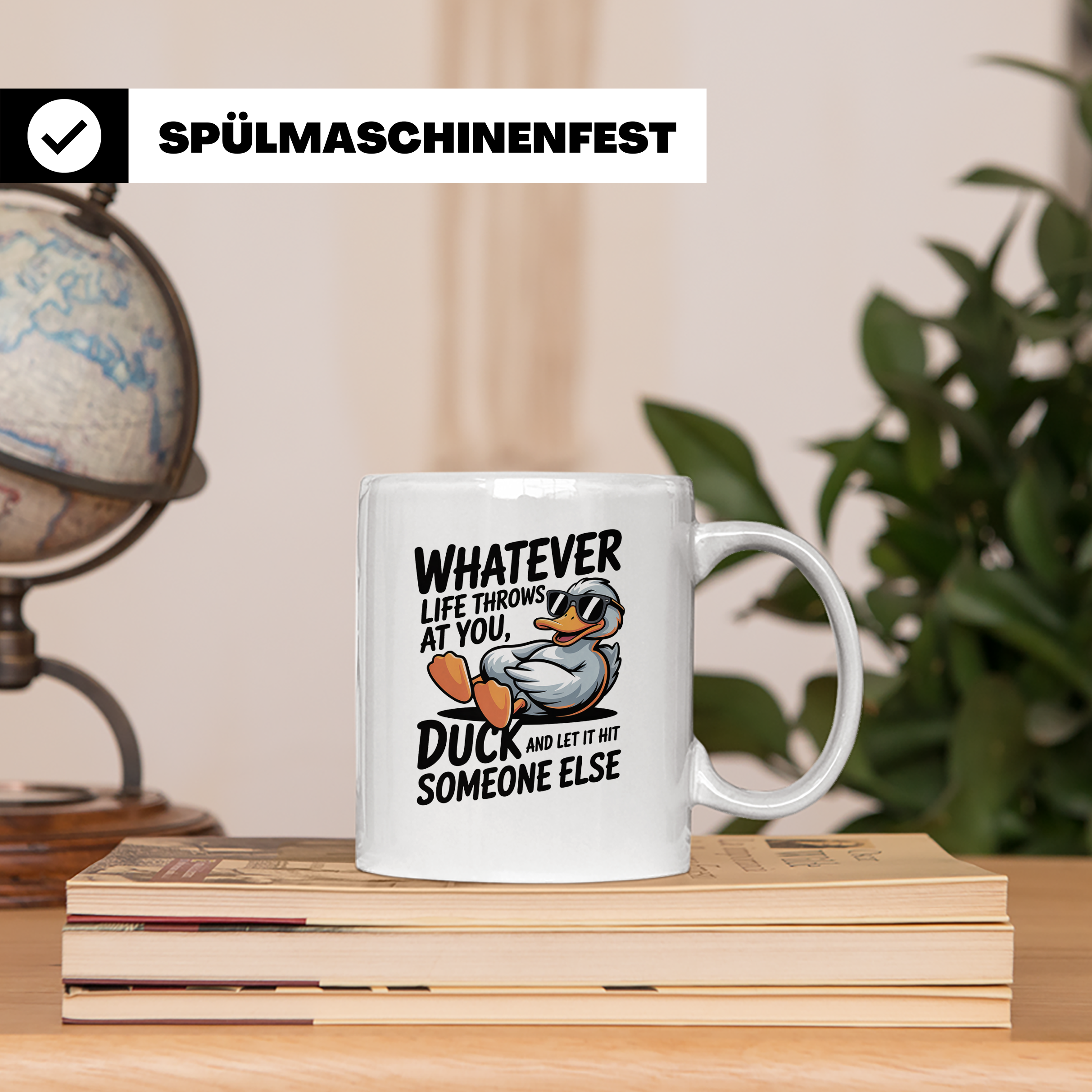 Duck Kaffeetasse - Lustiger Spruch für Entenliebhaber mit So – Weiß [farbe:weiß]