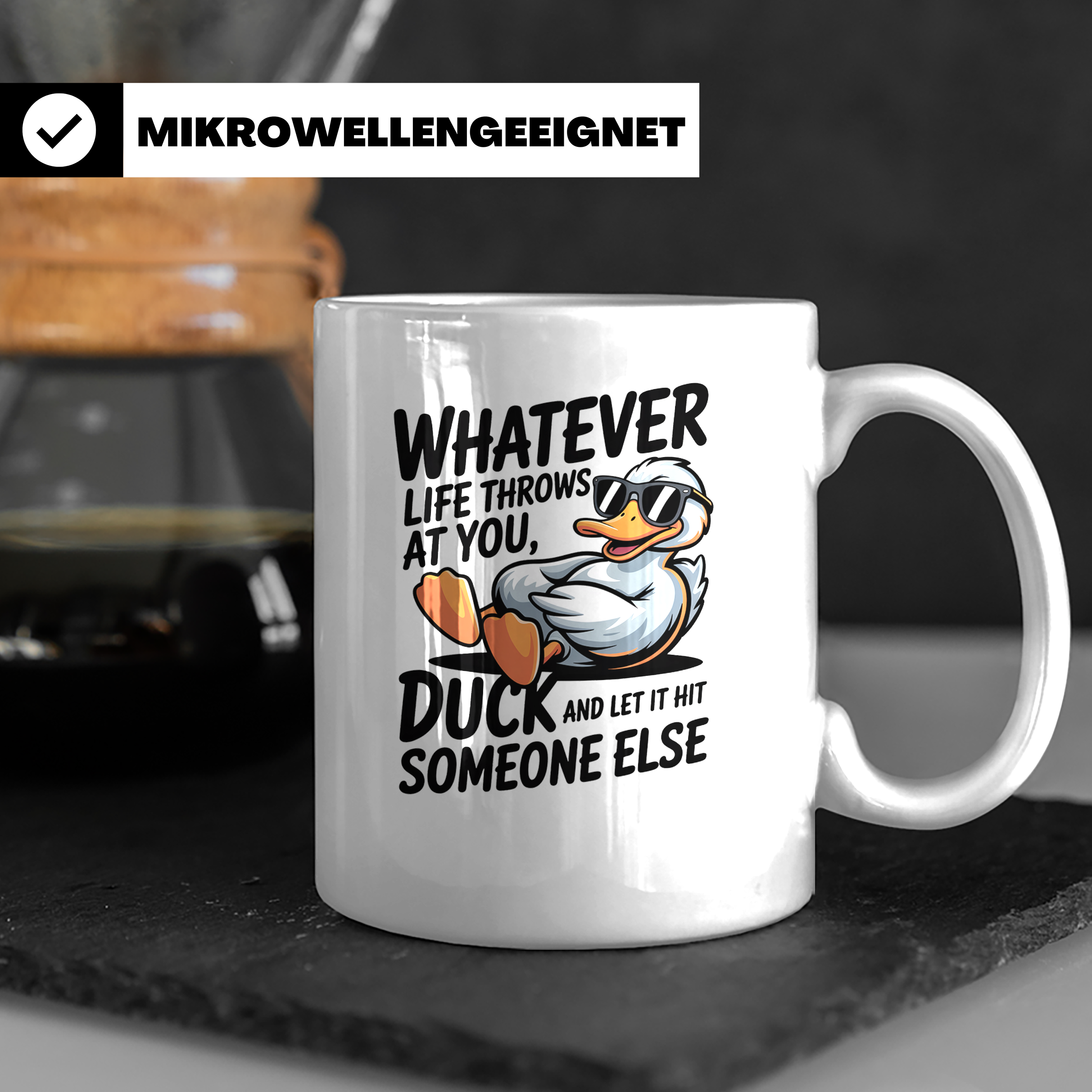 Duck Kaffeetasse - Lustiger Spruch für Entenliebhaber mit So – Weiß [farbe:weiß]