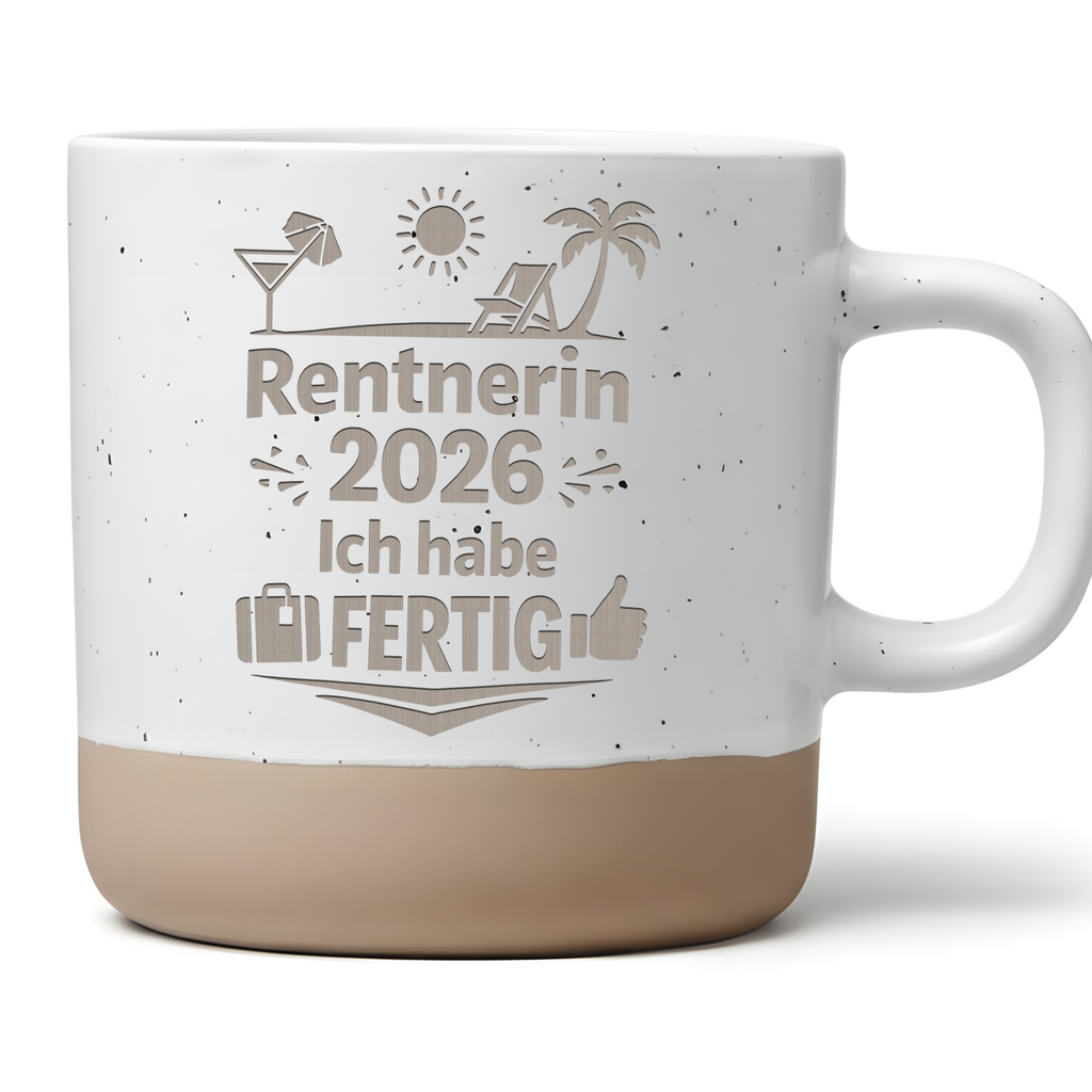 Rentnerin 2026 Tasse Geschenk zum Ruhestand Kaffeetasse Ich habe ferti – Bild 1