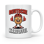 Deutsche Kartoffel Tasse - Radfahrer Geschenkidee - Germany  – Weiß [farbe:weiß]