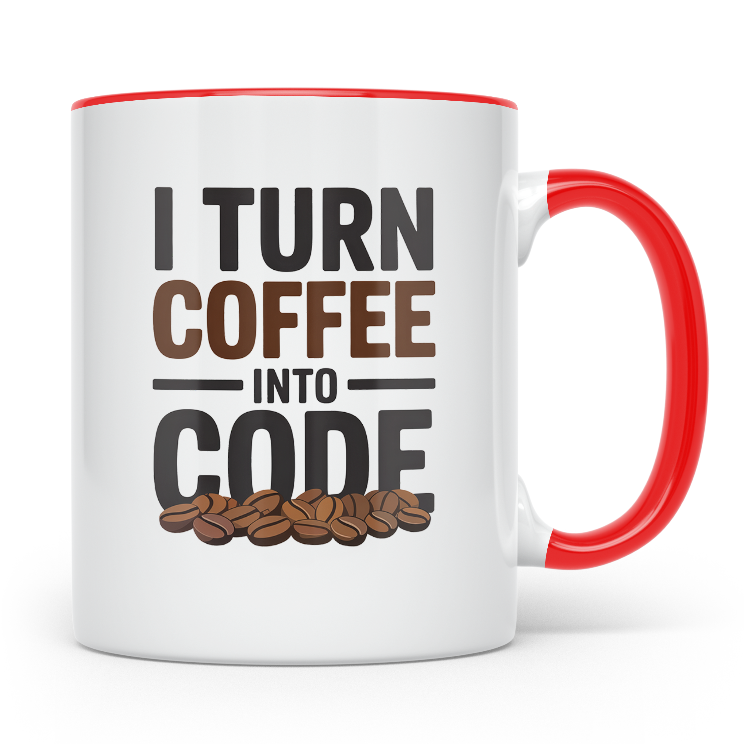 Coffee Coder Tasse - IT-ler Informatiker Geschenkidee - Prog – Rot [farbe:rot]