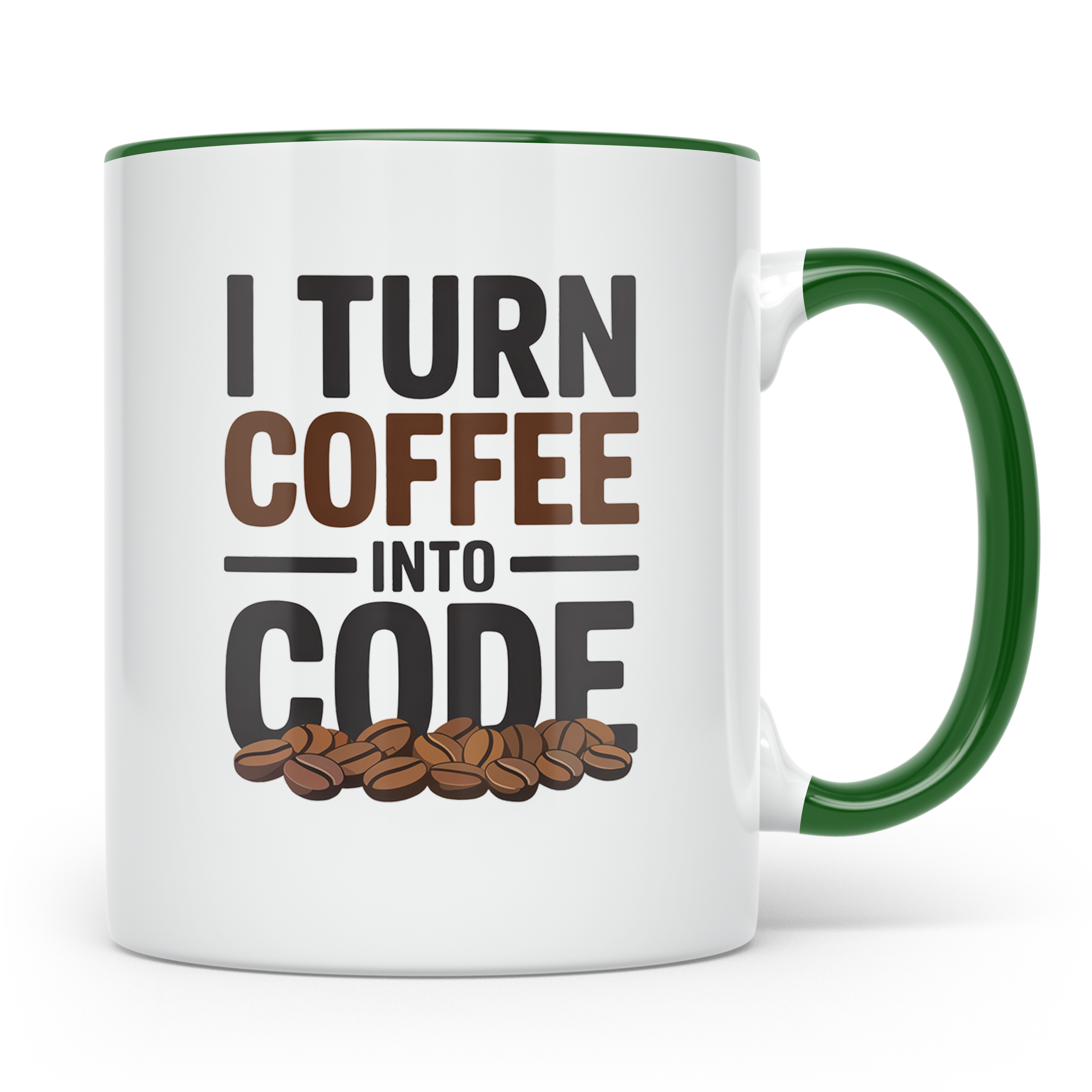 Coffee Coder Tasse - IT-ler Informatiker Geschenkidee - Prog – Grün [farbe:grün]