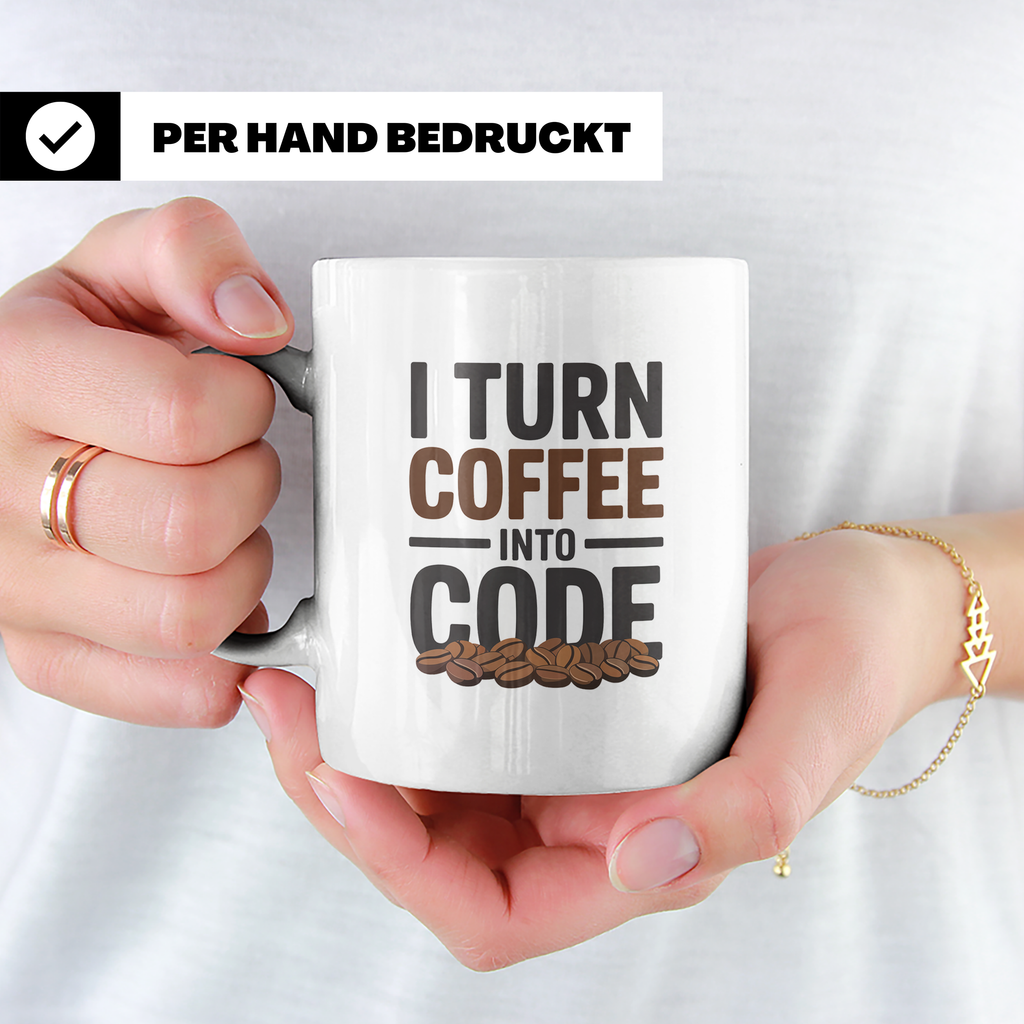 Coffee Coder Tasse - IT-ler Informatiker Geschenkidee - Prog – Weiß [farbe:weiß]