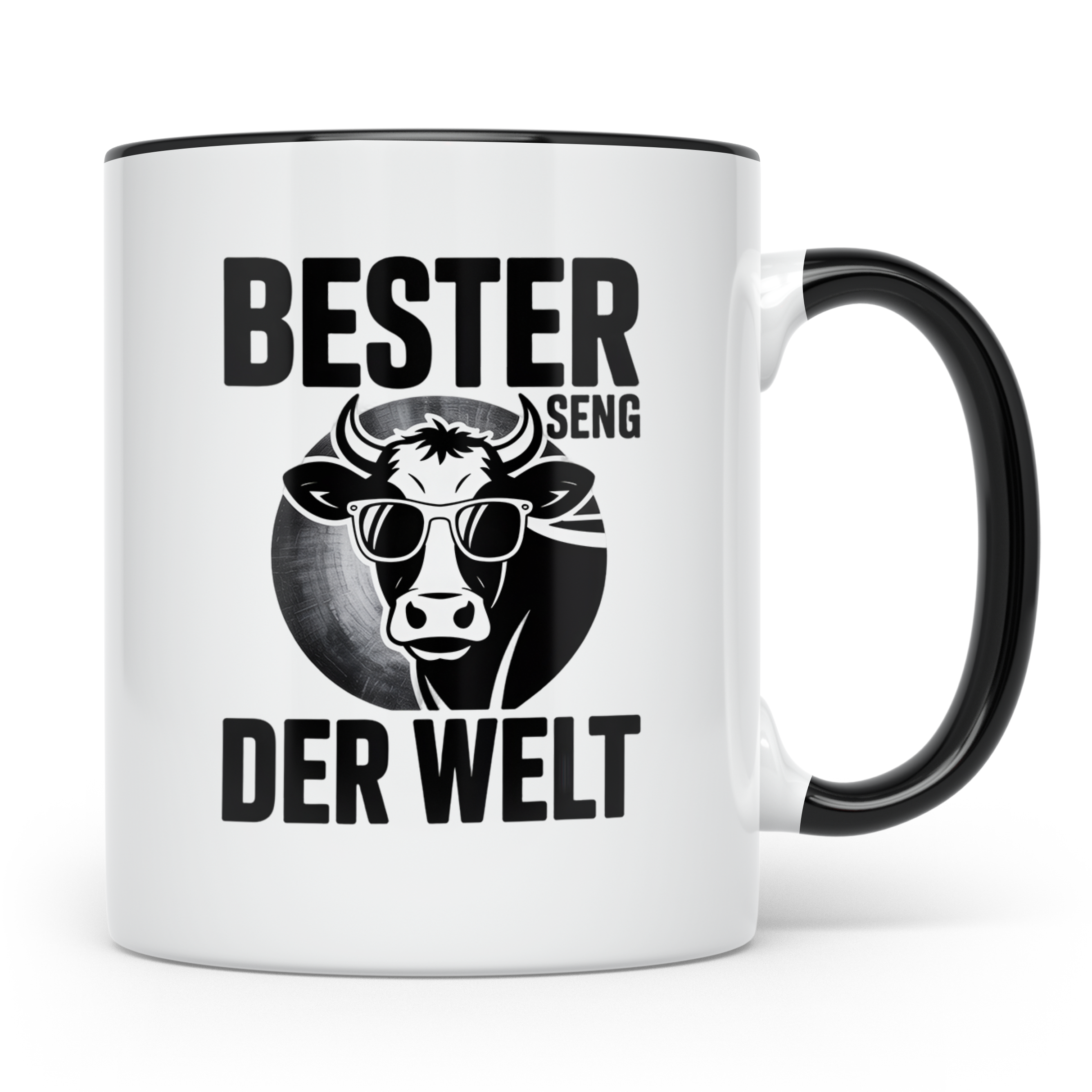 Bester Senger der Welt Kuh Tasse - Landwirt Bauer Geschenkid – Schwarz [farbe:schwarz]
