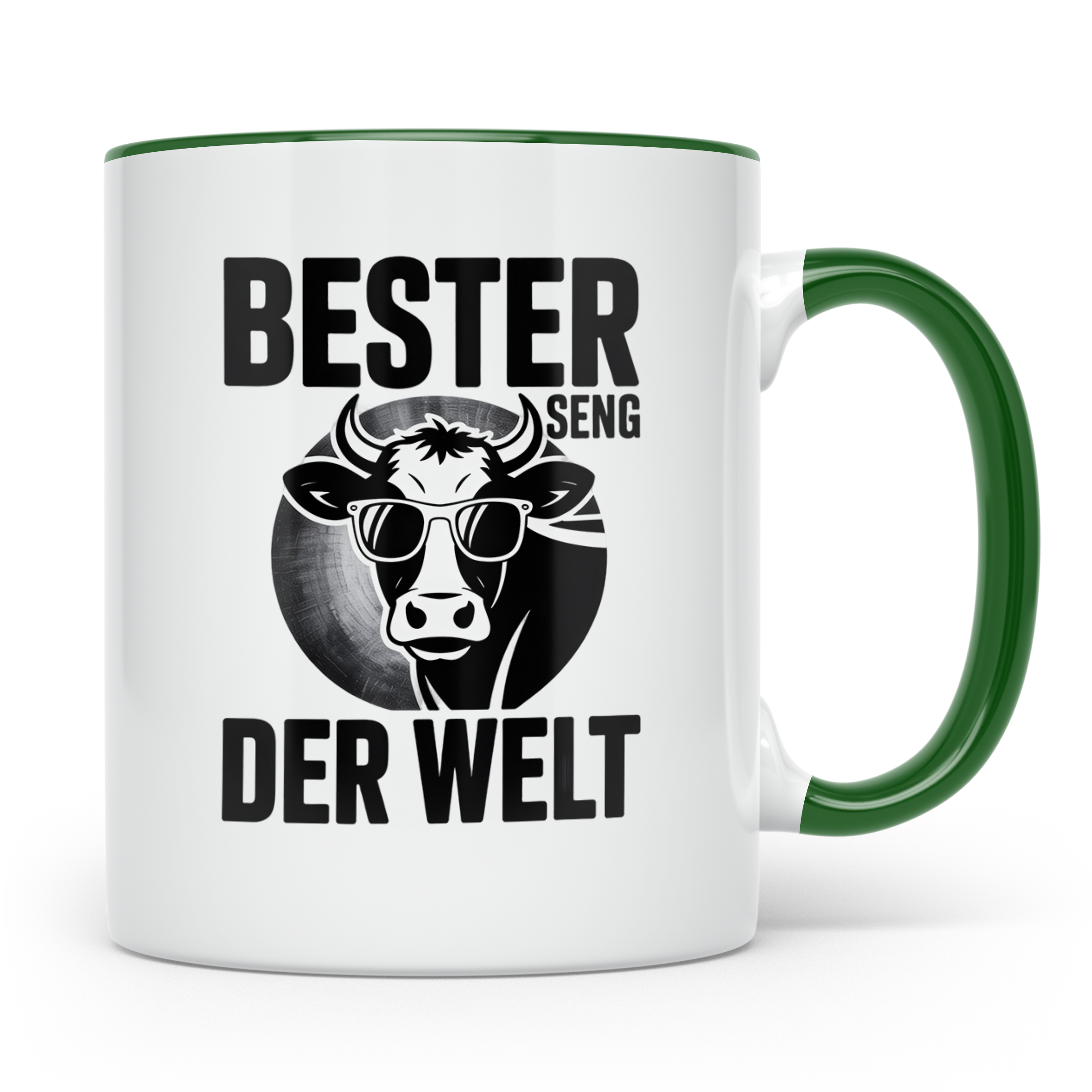 Bester Senger der Welt Kuh Tasse - Landwirt Bauer Geschenkid – Grün [farbe:grün]