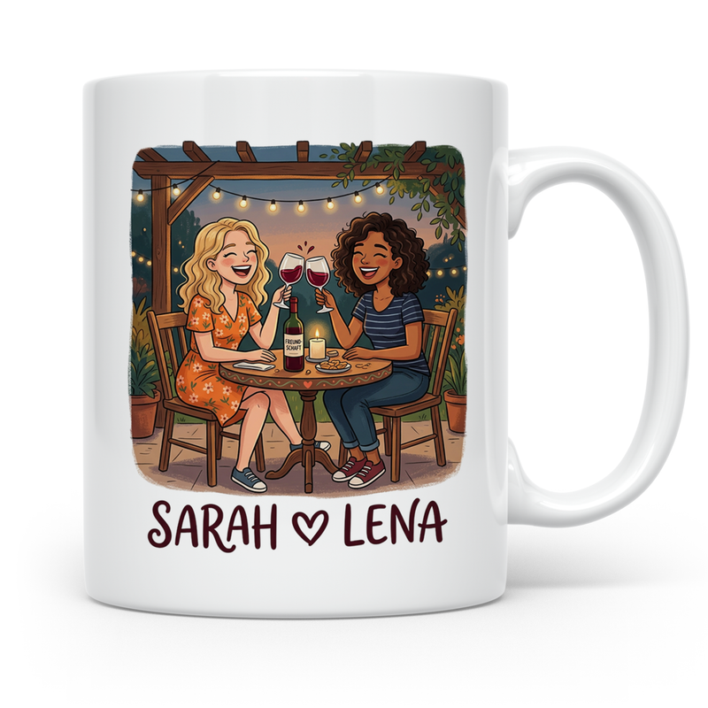Personalisierte Beste Freundin Tasse mit Namen Freundschaft Geschenk Frauen