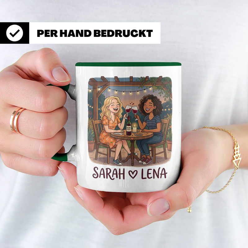 Tasse Freundinnen Geschenk personalisiert mit Namen Geburtstag Frauen Becher