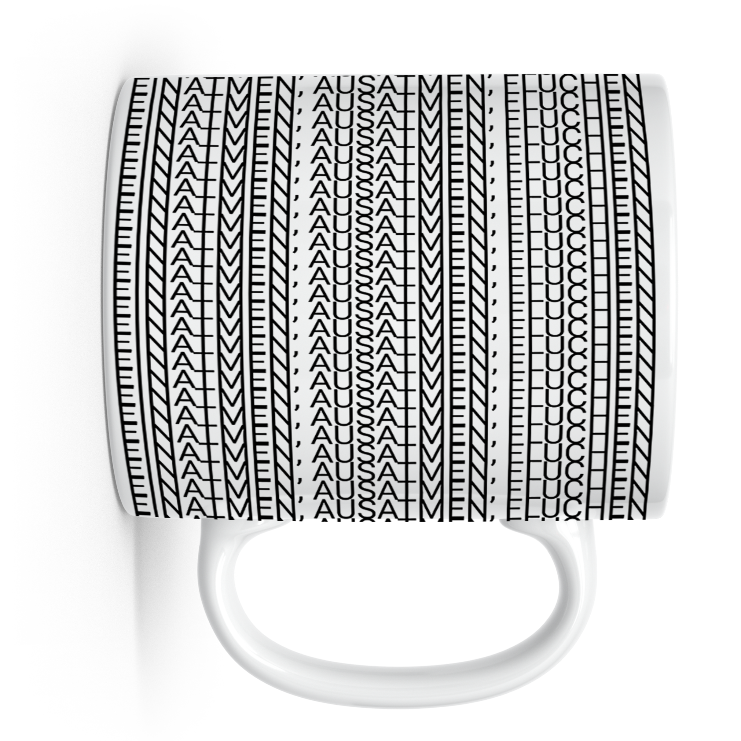 Einatmen Ausatmen Fluchen Tasse Lustig Spruch Kaffeetasse Bü – Weiß Szene2 [farbe:weiß]