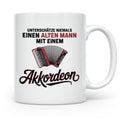 Akkordeon Tasse - Alter Mann Musikant - Quetschkommode Gesch – Weiß [farbe:weiß]