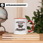 Akkordeon Tasse - Alter Mann Musikant - Quetschkommode Gesch – Rot [farbe:rot]