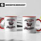 Akkordeon Tasse - Alter Mann Musikant - Quetschkommode Gesch – Rot [farbe:rot]