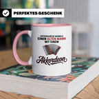 Akkordeon Tasse - Alter Mann Musikant - Quetschkommode Gesch – Rosa [farbe:rosa]