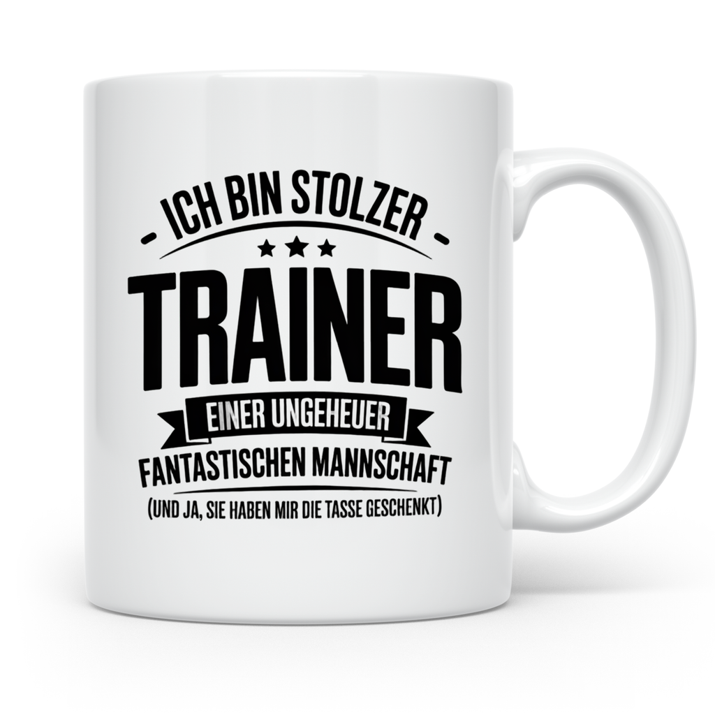 Trainer Tasse - Stolzer Coach, Mannschaft Geschenkidee, Best – Weiß [farbe:weiß]