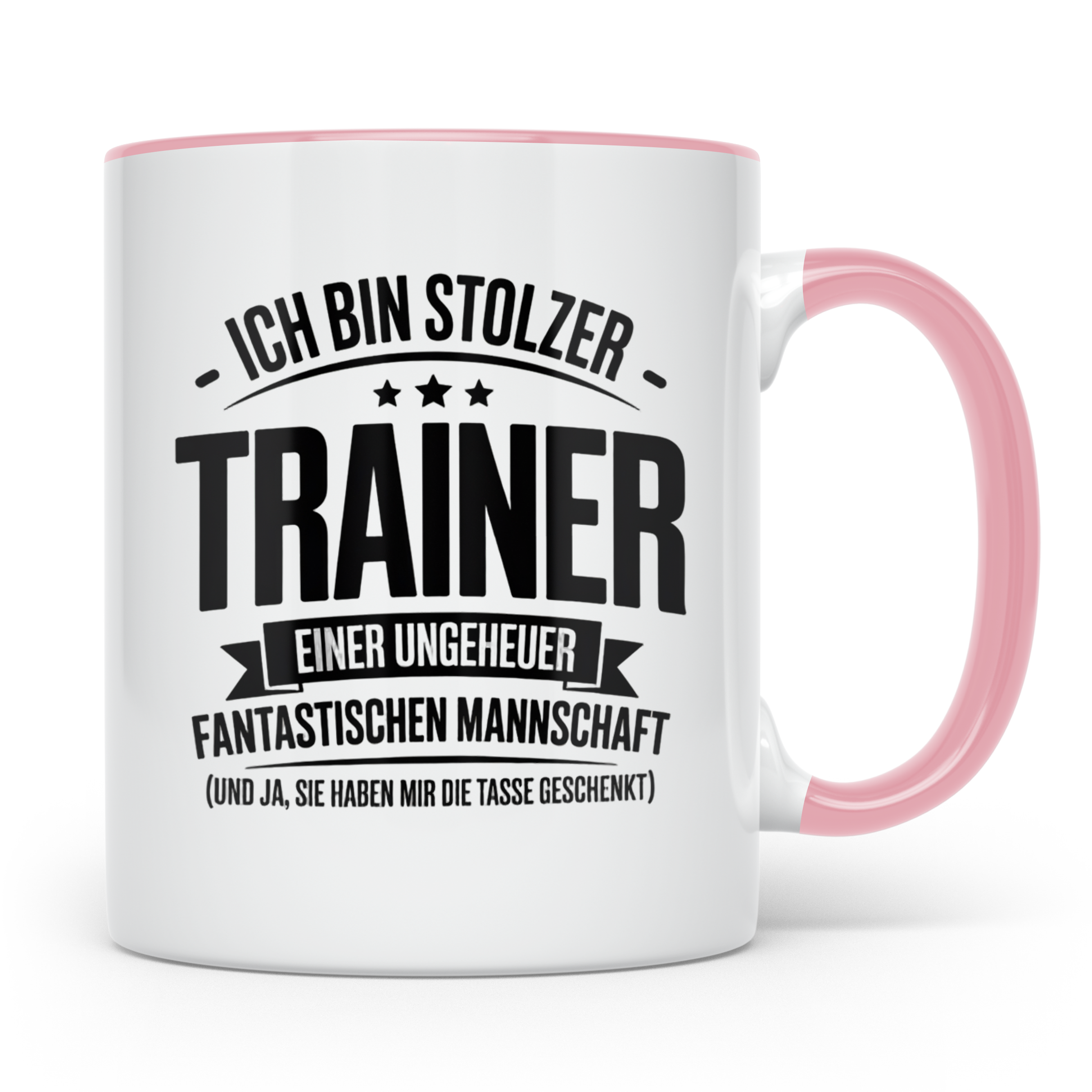 Trainer Tasse - Stolzer Coach, Mannschaft Geschenkidee, Best – Rosa [farbe:rosa]