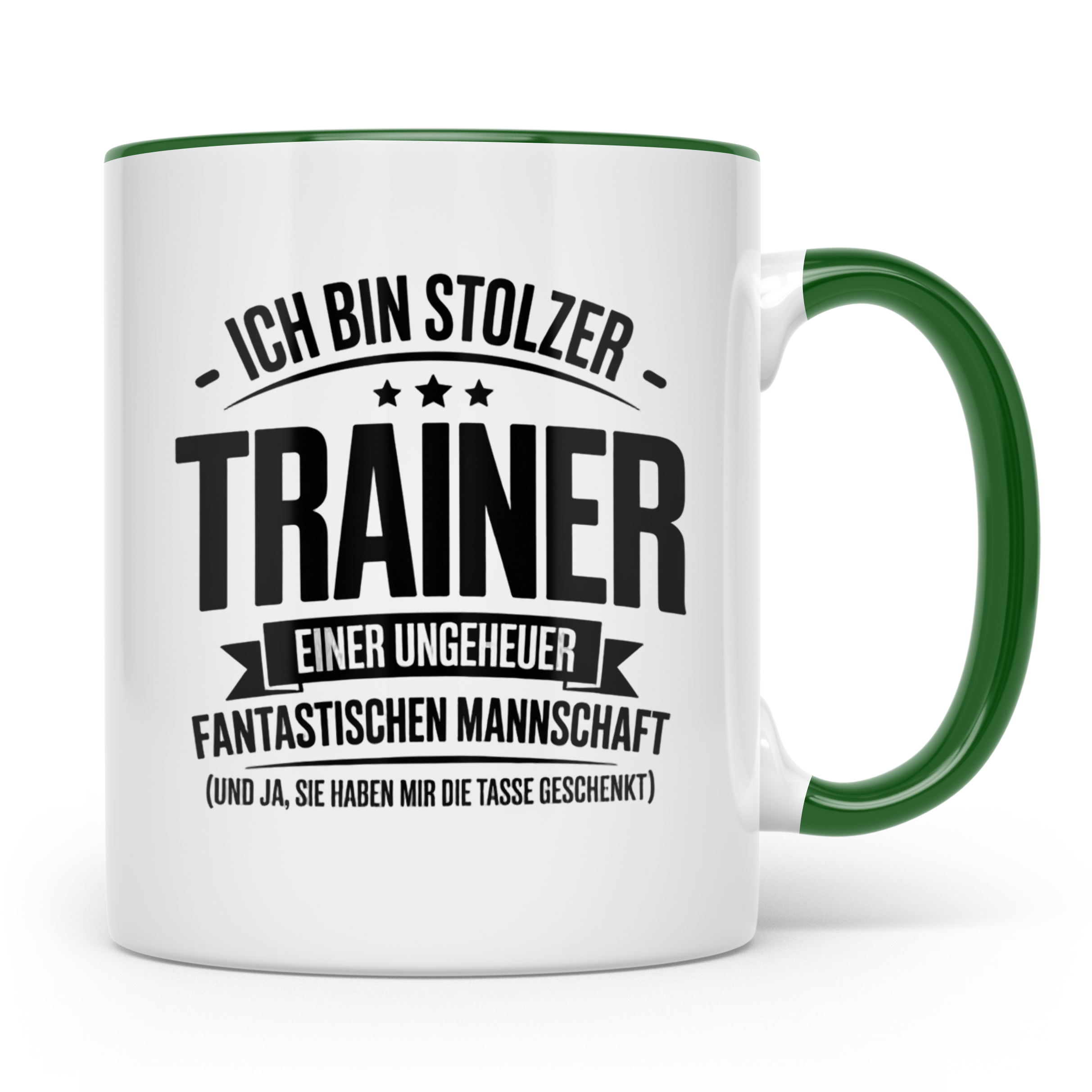 Trainer Tasse - Stolzer Coach, Mannschaft Geschenkidee, Best – Grün [farbe:grün]