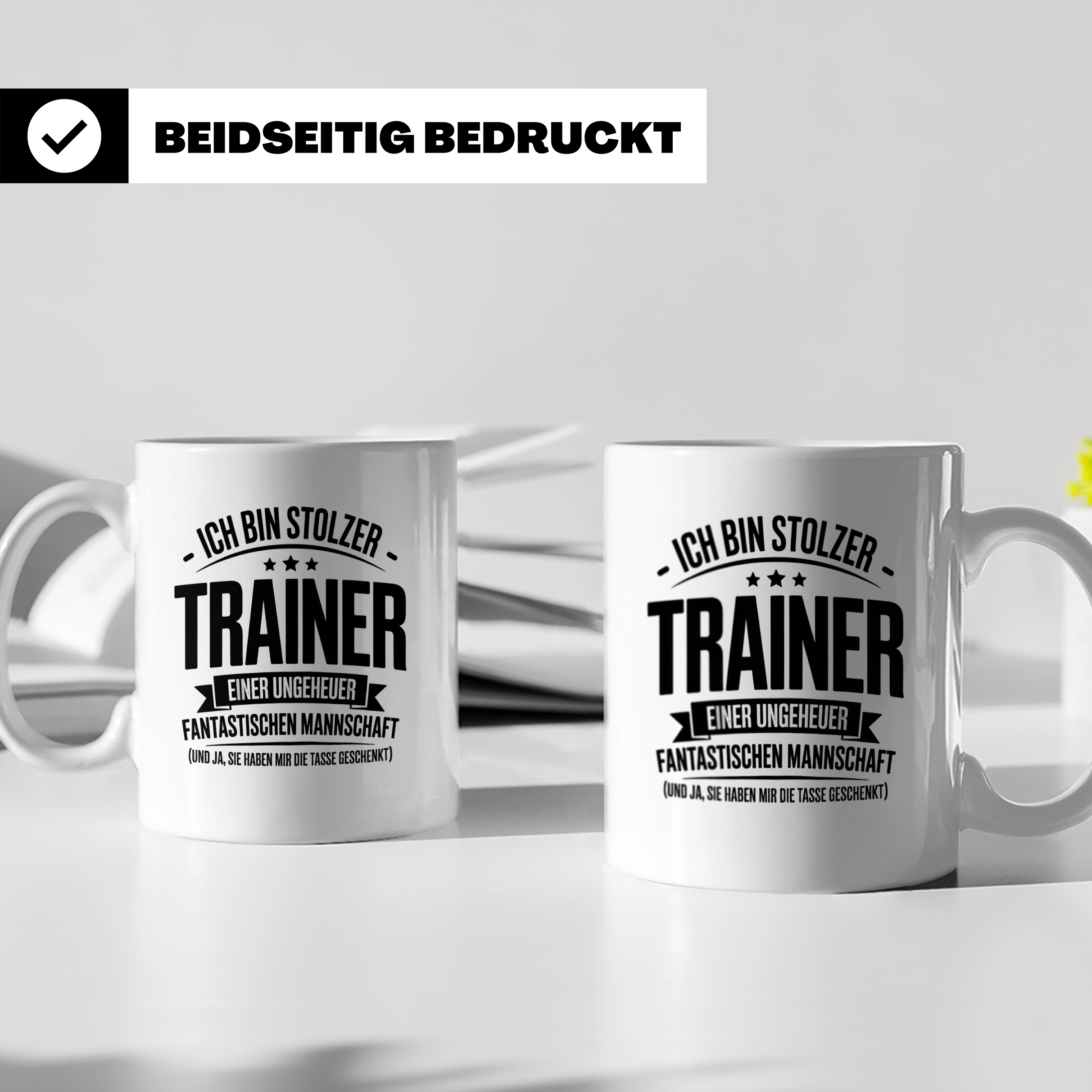 Trainer Tasse - Stolzer Coach, Mannschaft Geschenkidee, Best – Weiß [farbe:weiß]