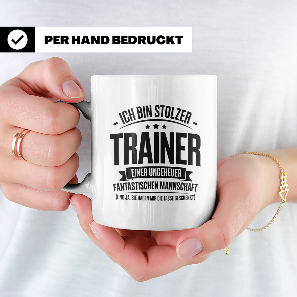 Trainer Tasse - Stolzer Coach, Mannschaft Geschenkidee, Best – Weiß [farbe:weiß]
