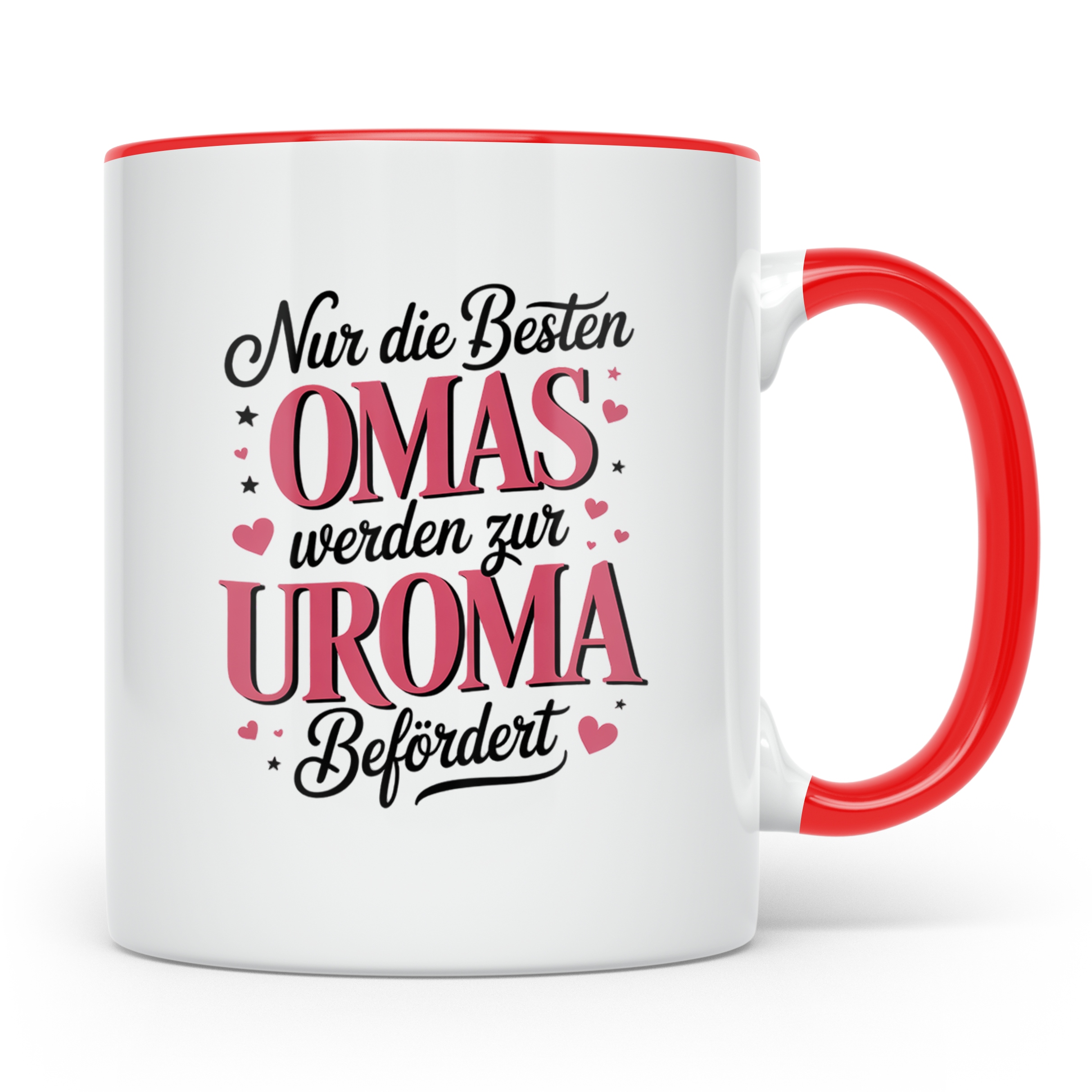 Uroma Tasse - Nur die besten Omas werden zur Uroma befördert – Rot [farbe:rot]