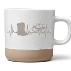 Western Tasse Herzfrequenz Geschenk für Country Fans Kaffeetasse Cowbo – Bild 1