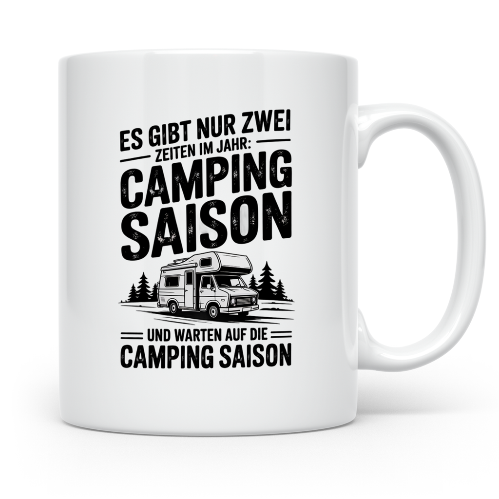 Camping Saison Tasse - Wohnmobil Camper Van Geschenkidee für – Weiß [farbe:weiß]