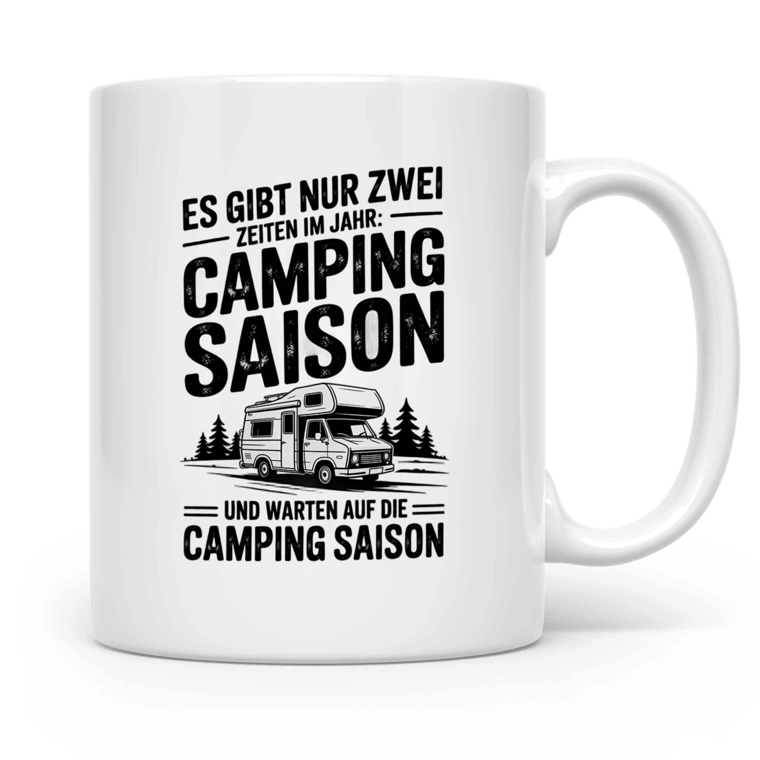Camping Saison Tasse - Wohnmobil Camper Van Geschenkidee für – Weiß [farbe:weiß]