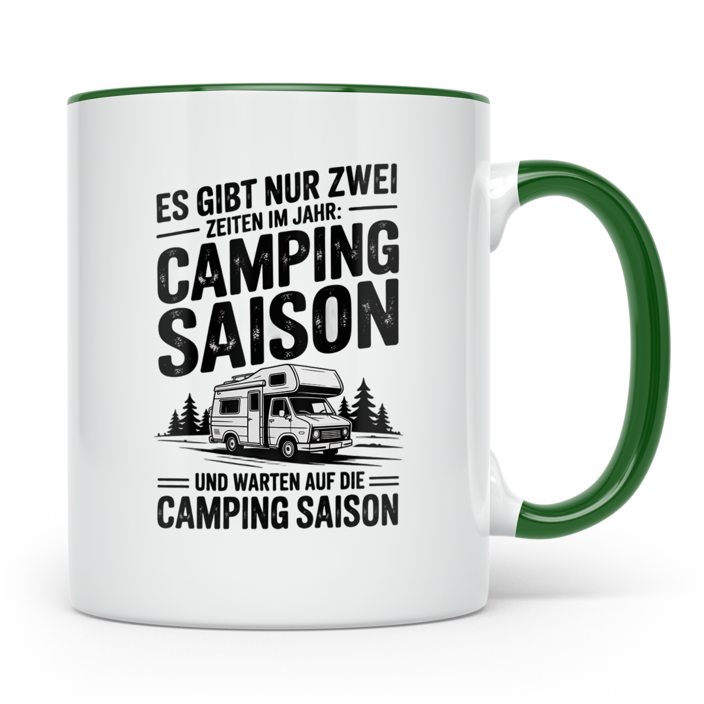 Camping Saison Tasse - Wohnmobil Camper Van Geschenkidee für – Grün [farbe:grün]