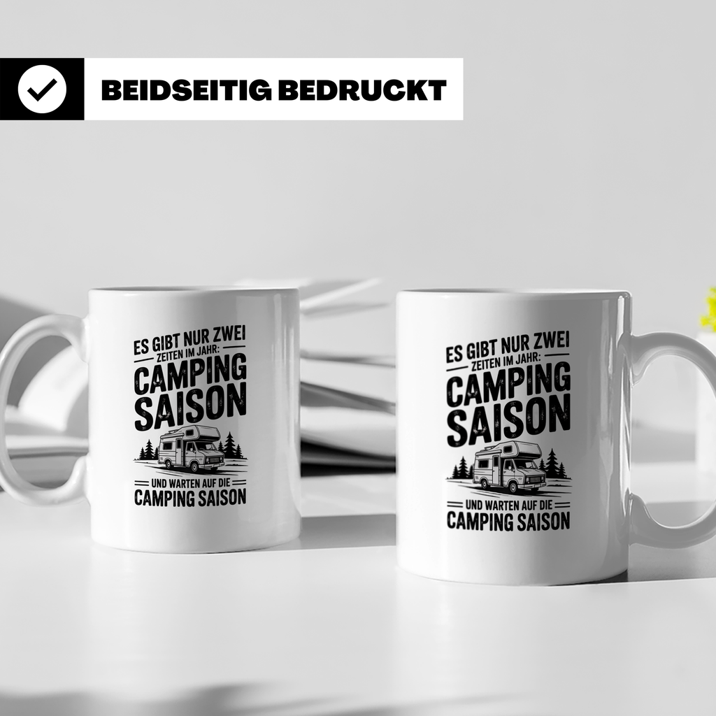 Camping Saison Tasse - Wohnmobil Camper Van Geschenkidee für – Weiß [farbe:weiß]
