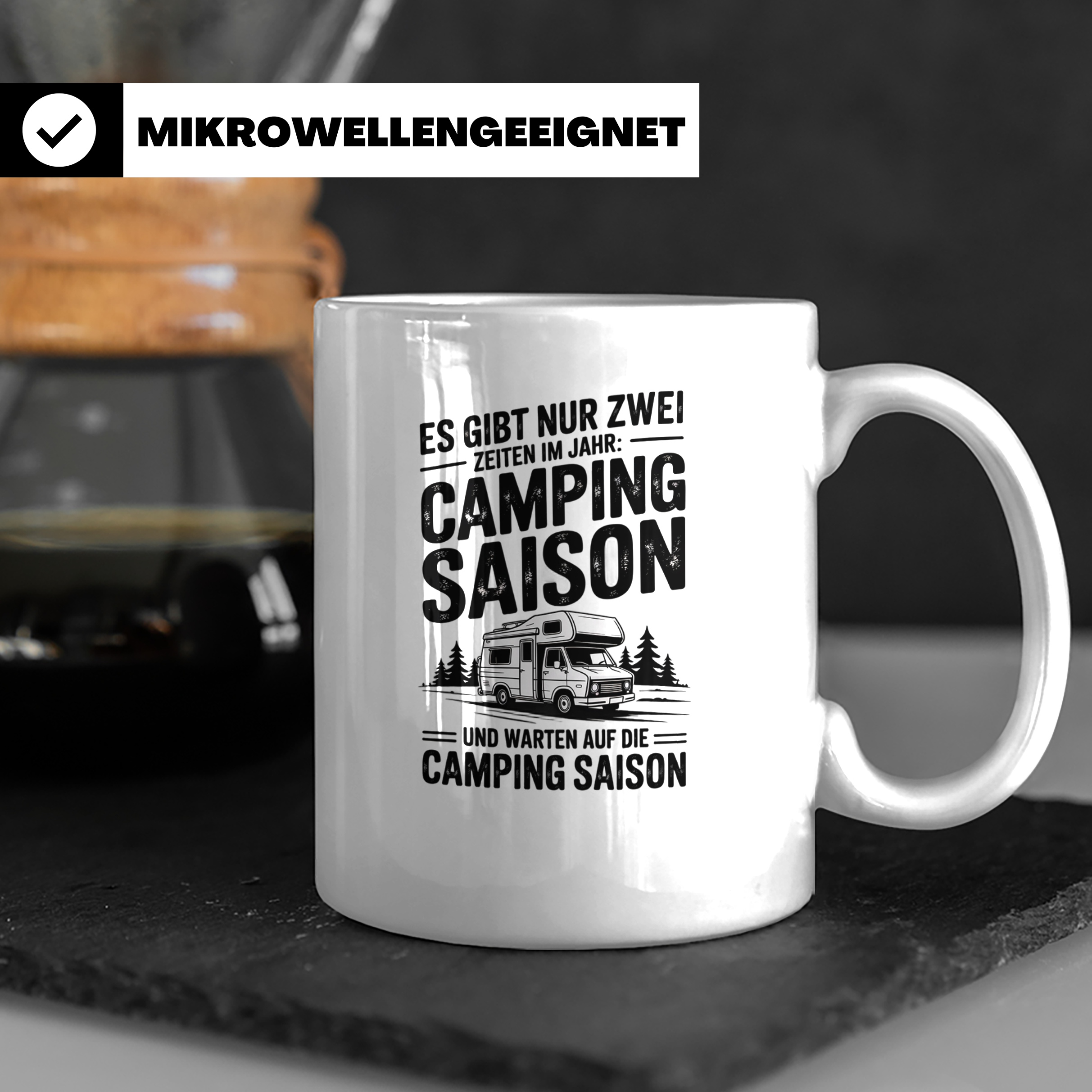 Camping Saison Tasse - Wohnmobil Camper Van Geschenkidee für – Weiß [farbe:weiß]