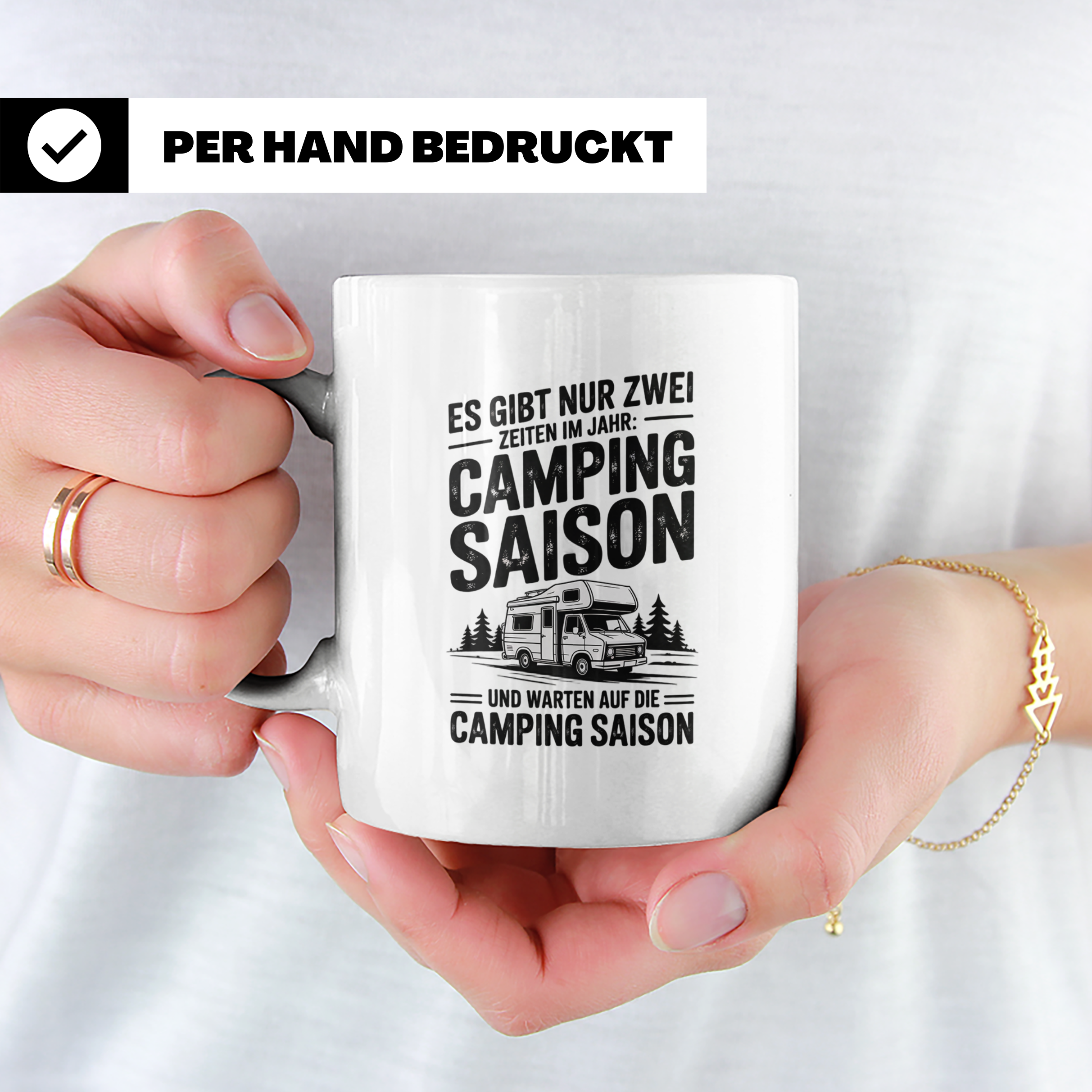 Camping Saison Tasse - Wohnmobil Camper Van Geschenkidee für – Weiß [farbe:weiß]