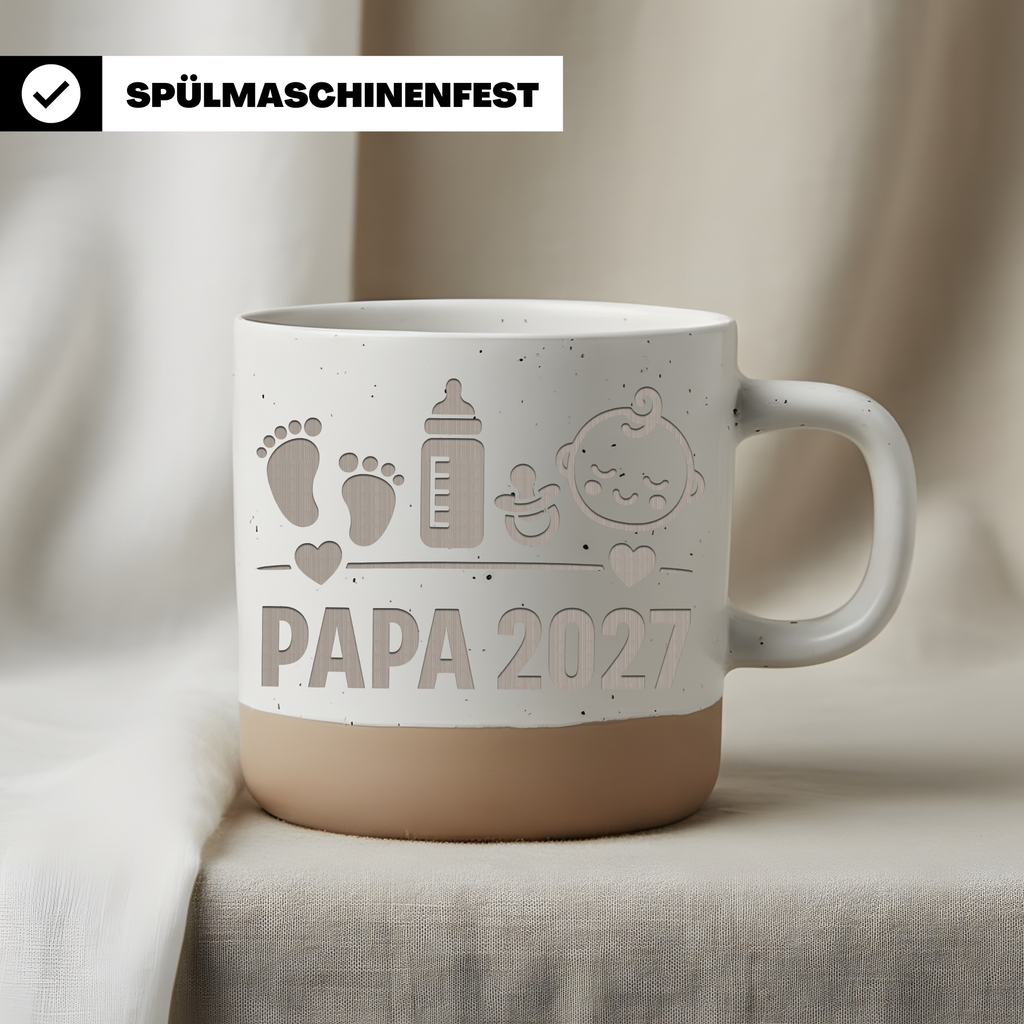 Papa 2027 Tasse Geschenk für werdende Väter Kaffeetasse Schwangerschaf – Bild 3