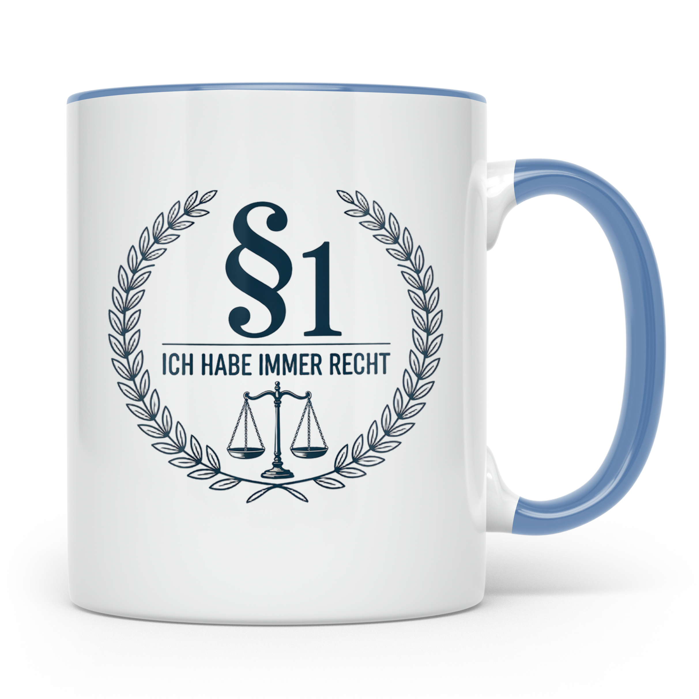 Anwalt Tasse - Ich habe immer Recht Paragraph Jura Geschenki – Blau [farbe:blau]