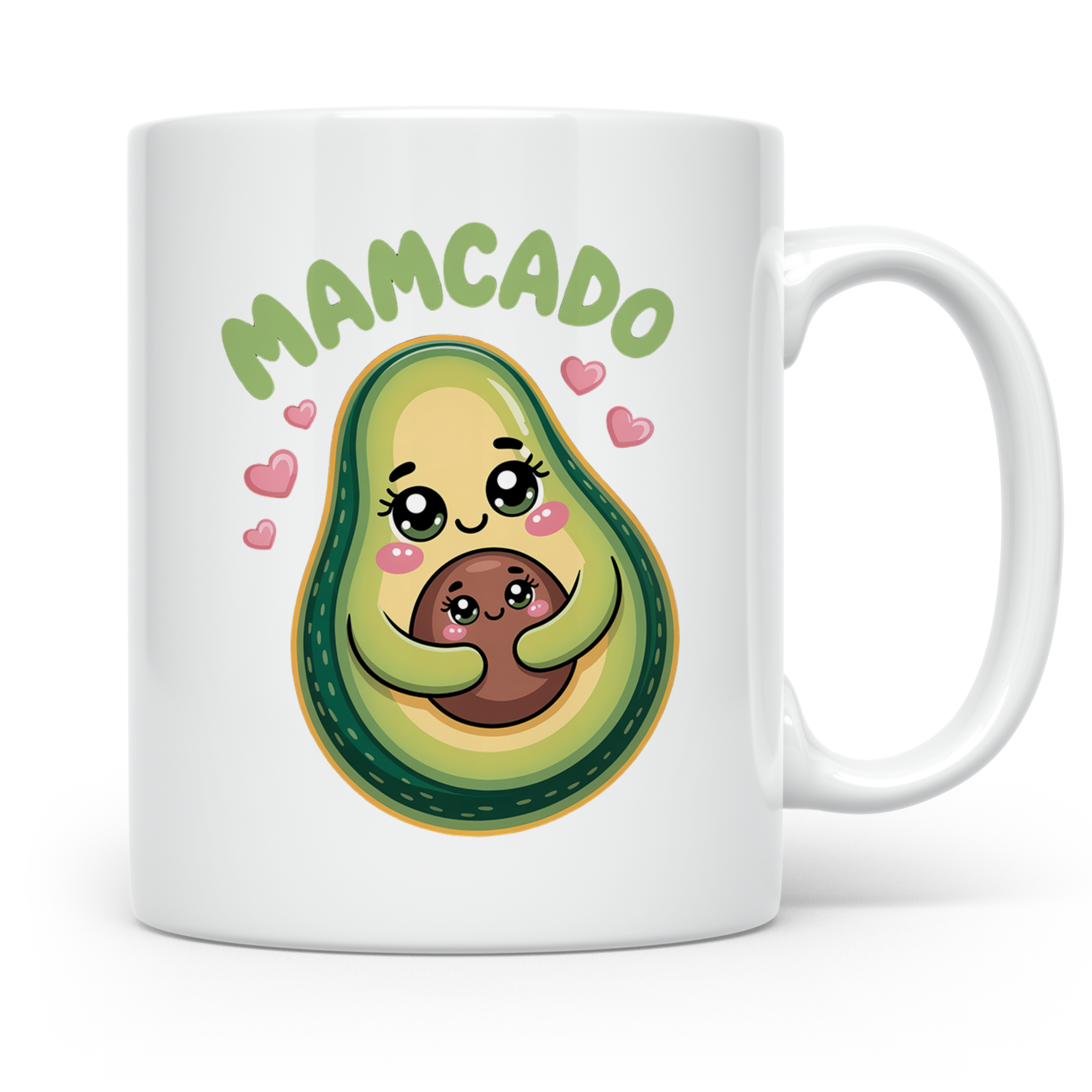 Mamcado Tasse - Avocado Mutter und Baby - Lustiges Mama Gesc – Weiß [farbe:weiß]