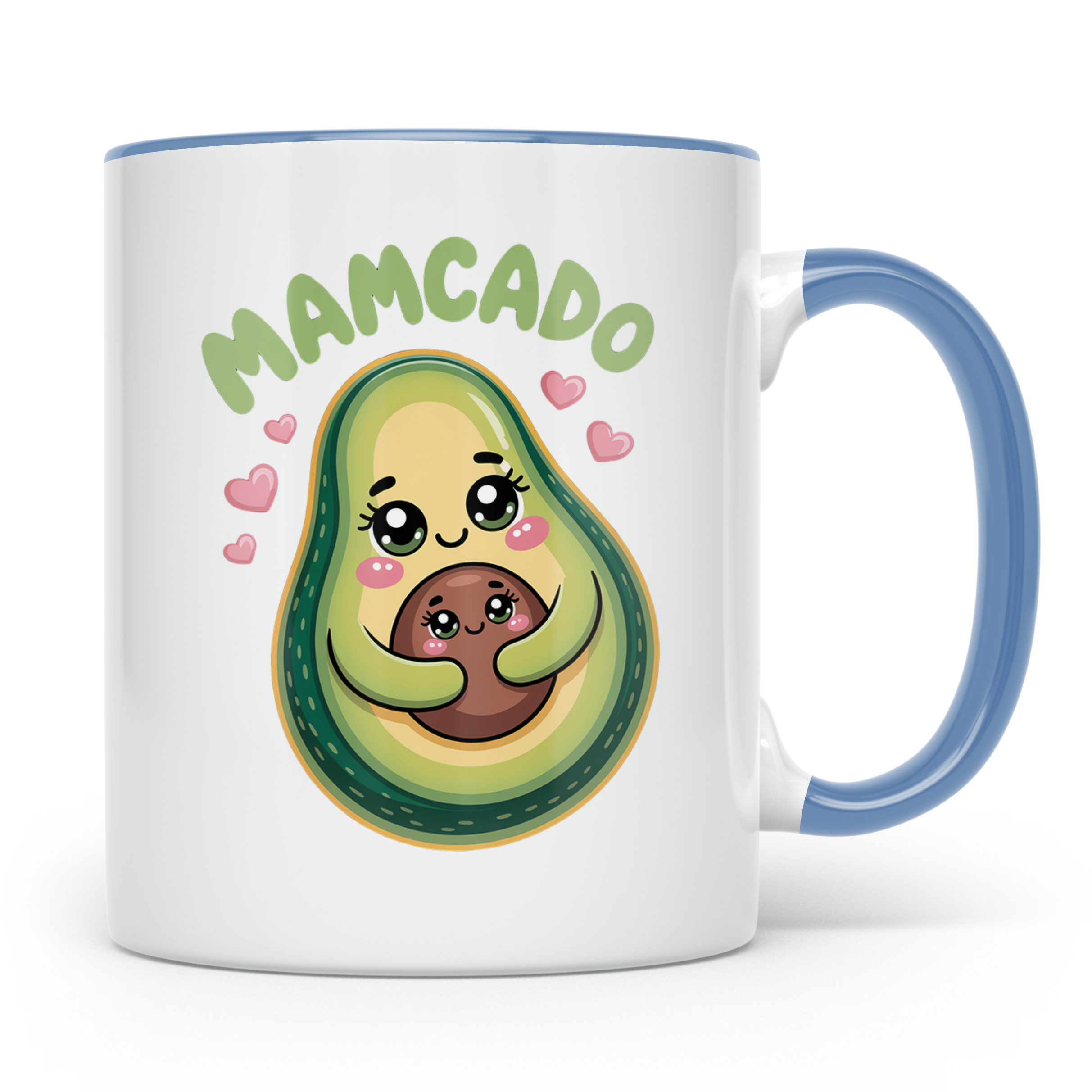 Mamcado Tasse - Avocado Mutter und Baby - Lustiges Mama Gesc – Blau [farbe:blau]