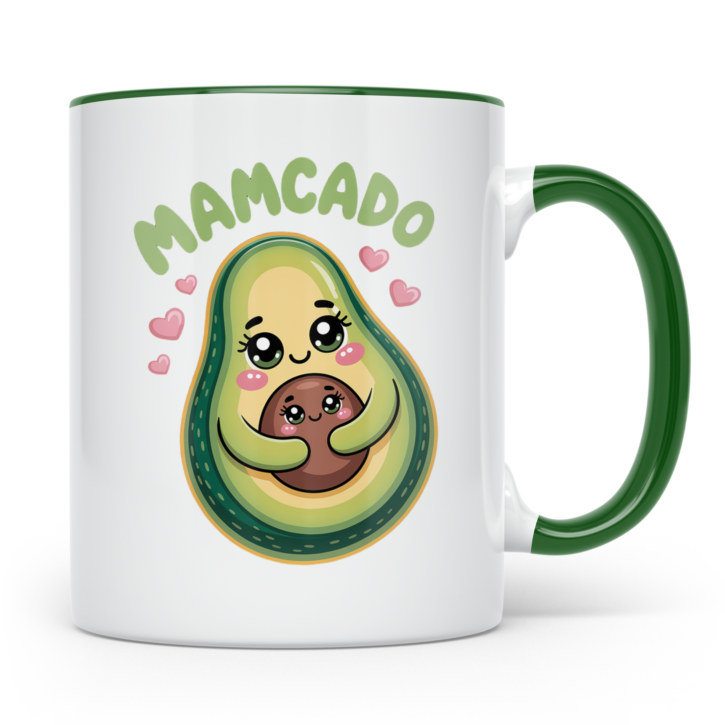 Mamcado Tasse - Avocado Mutter und Baby - Lustiges Mama Gesc – Grün [farbe:grün]