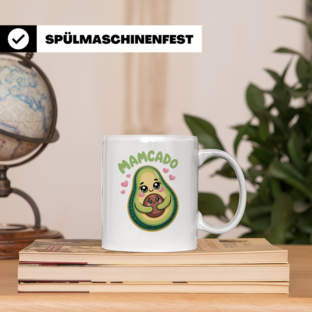 Mamcado Tasse - Avocado Mutter und Baby - Lustiges Mama Gesc – Weiß [farbe:weiß]