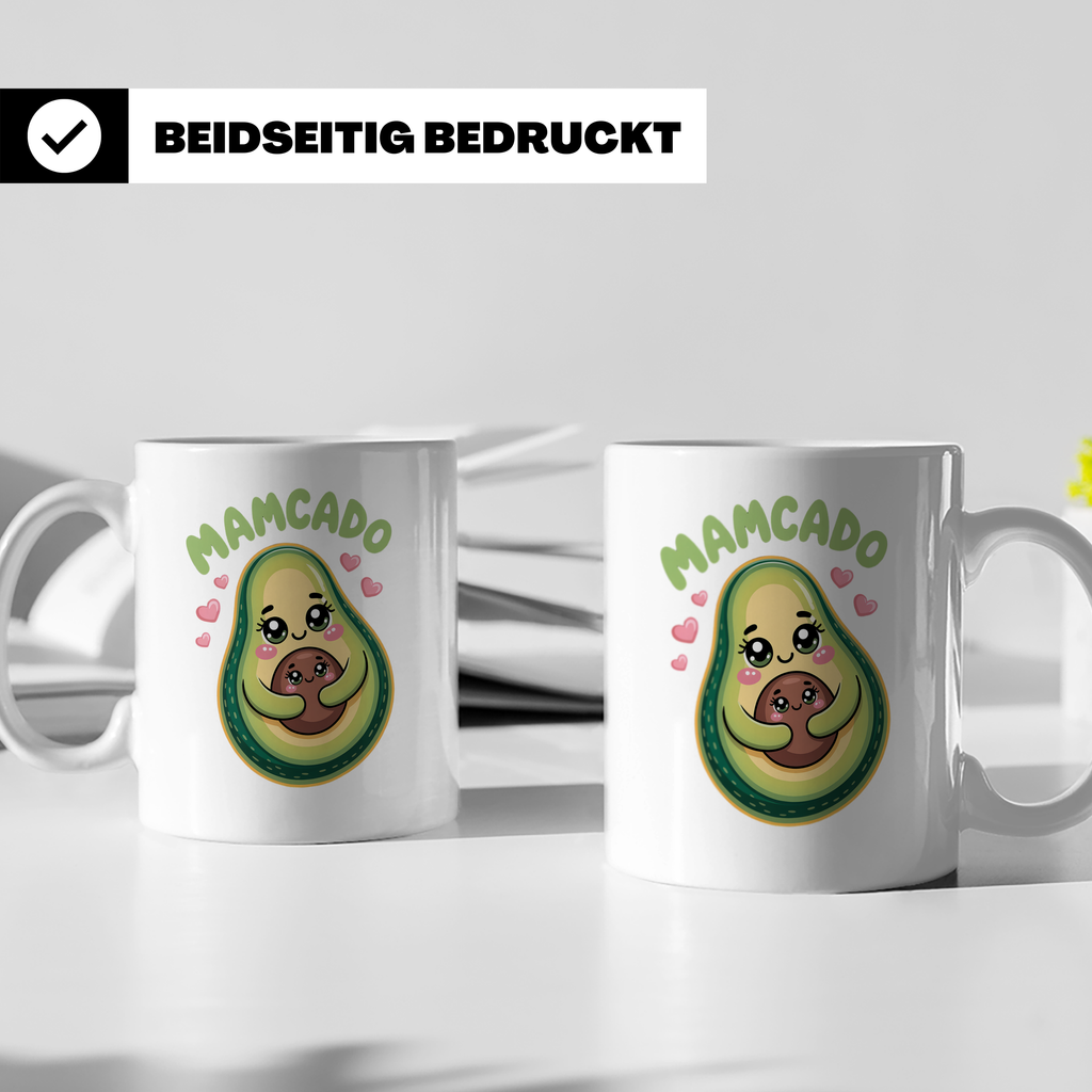 Mamcado Tasse - Avocado Mutter und Baby - Lustiges Mama Gesc – Weiß [farbe:weiß]